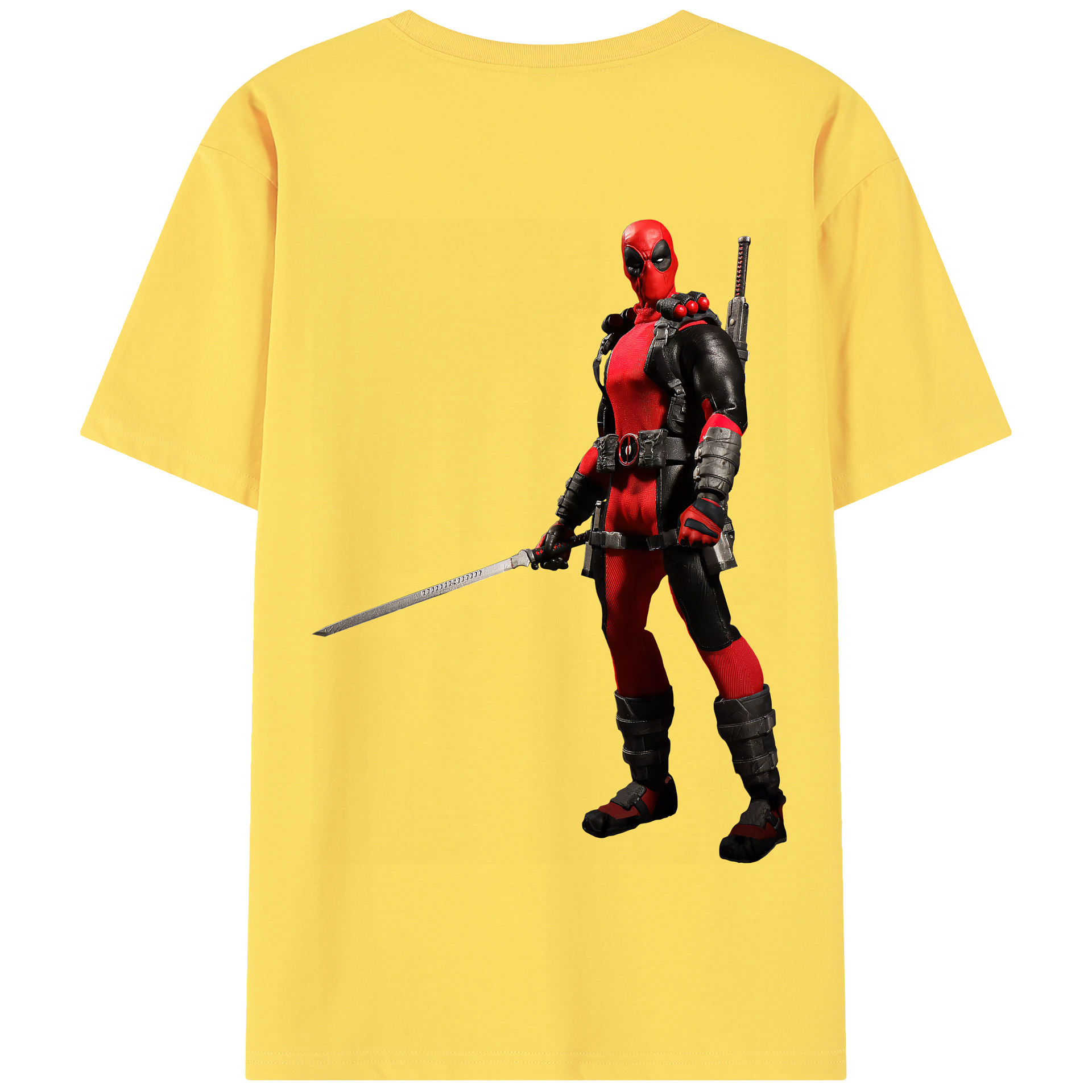 （画像用） Deadpool デッドプール 綿100％半袖Tシャツ（背面プリント）