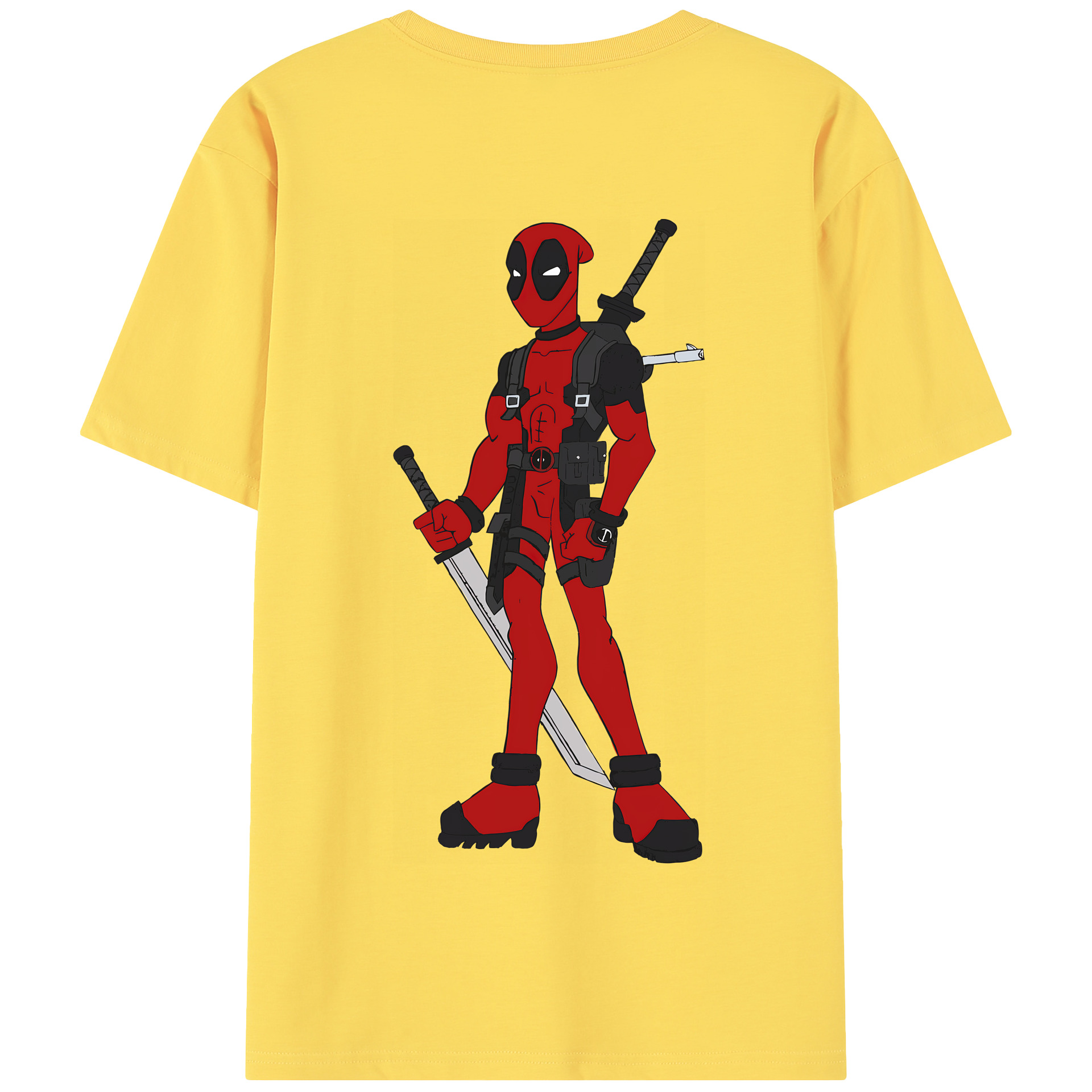 （画像用） Deadpool デッドプール 綿100％半袖Tシャツ（背面プリント）