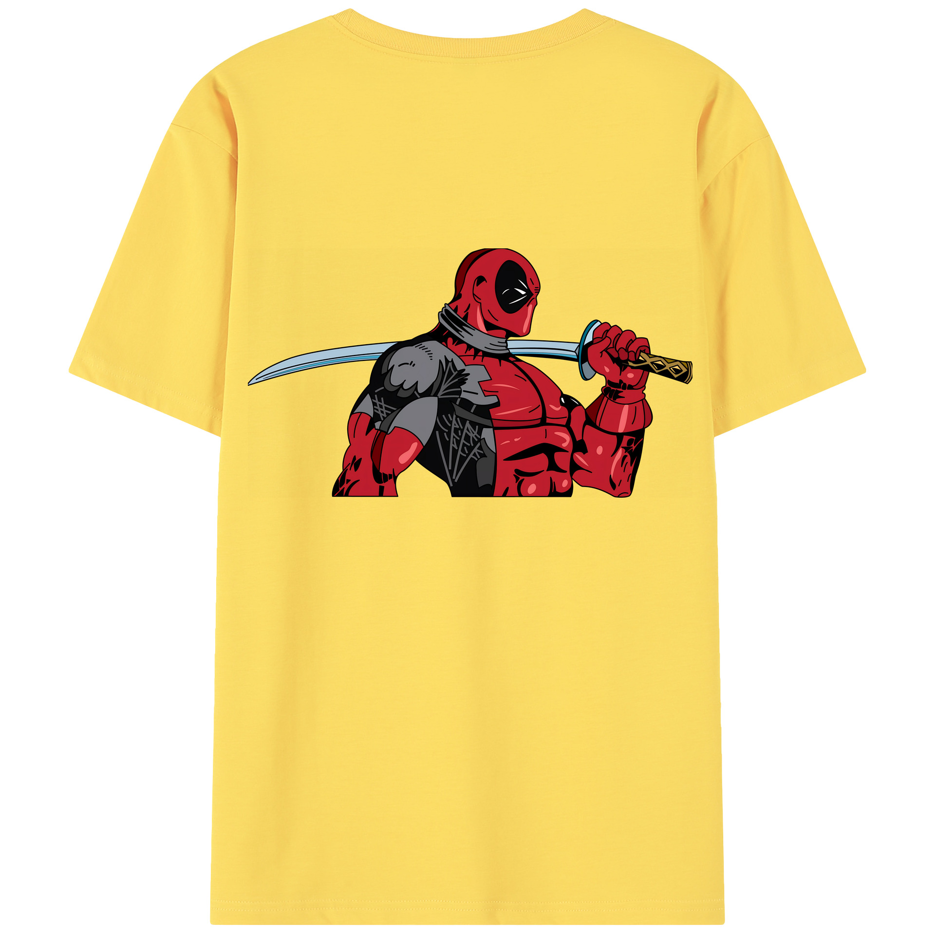 （画像用） Deadpool デッドプール 綿100％半袖Tシャツ（背面プリント）