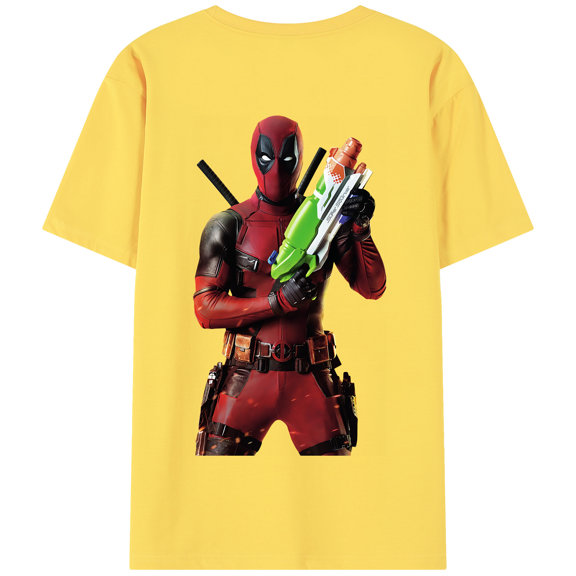 （画像用） Deadpool デッドプール 綿100％半袖Tシャツ（背面プリント）