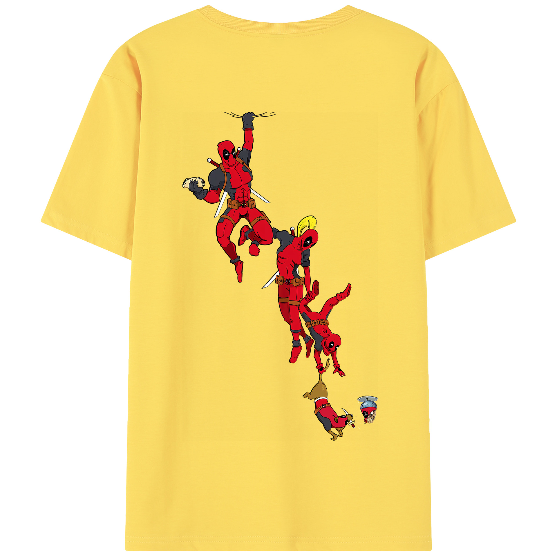 （画像用） Deadpool デッドプール 綿100％半袖Tシャツ（背面プリント）