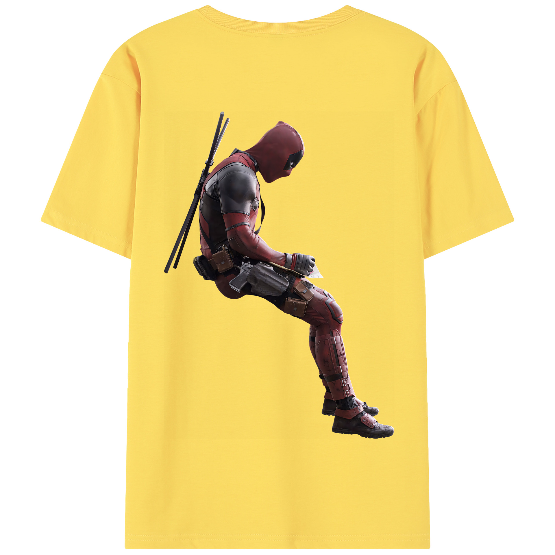 （画像用） Deadpool デッドプール 綿100％半袖Tシャツ（背面プリント）