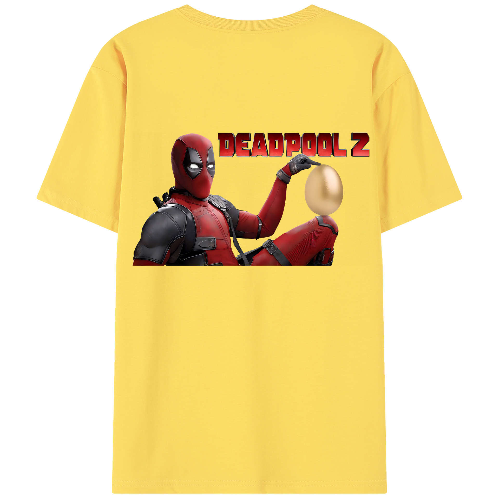 （画像用） Deadpool デッドプール 綿100％半袖Tシャツ（背面プリント）