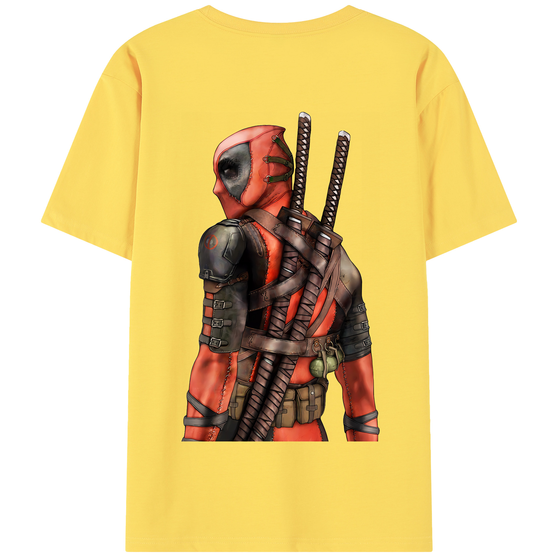 （画像用） Deadpool デッドプール 綿100％半袖Tシャツ（背面プリント）