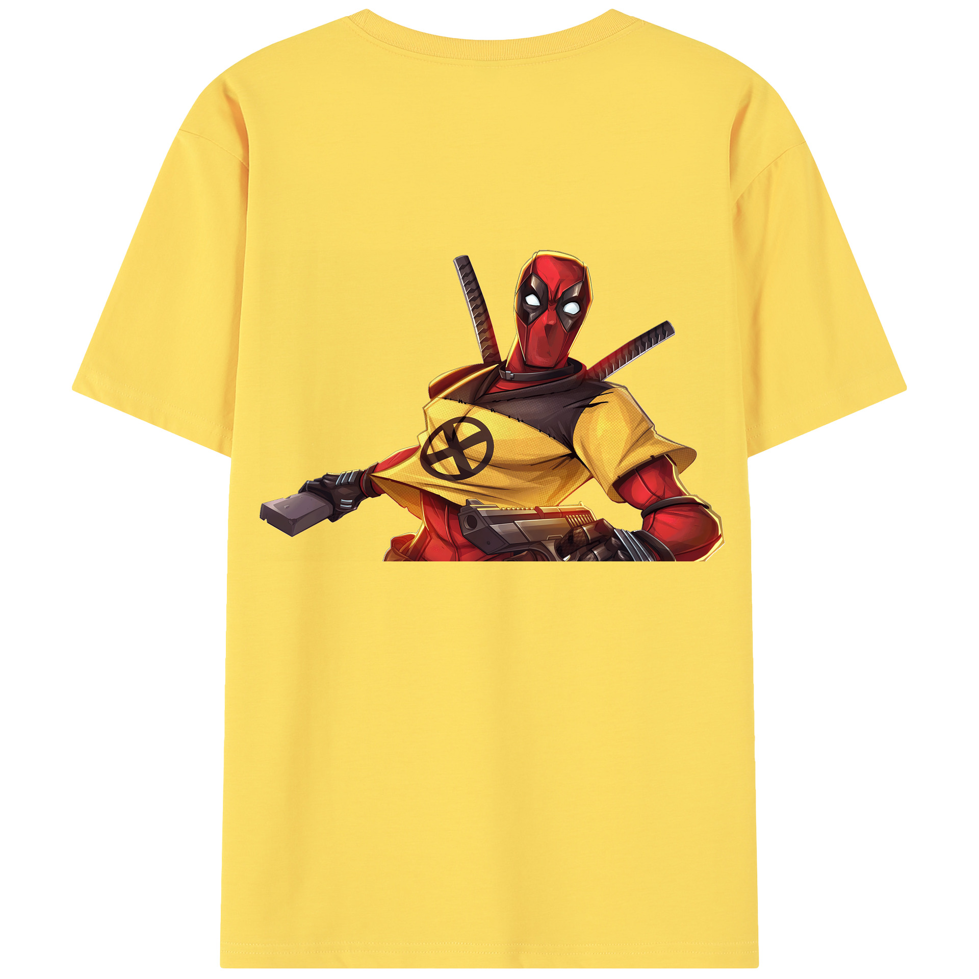 （画像用） Deadpool デッドプール 綿100％半袖Tシャツ（背面プリント）