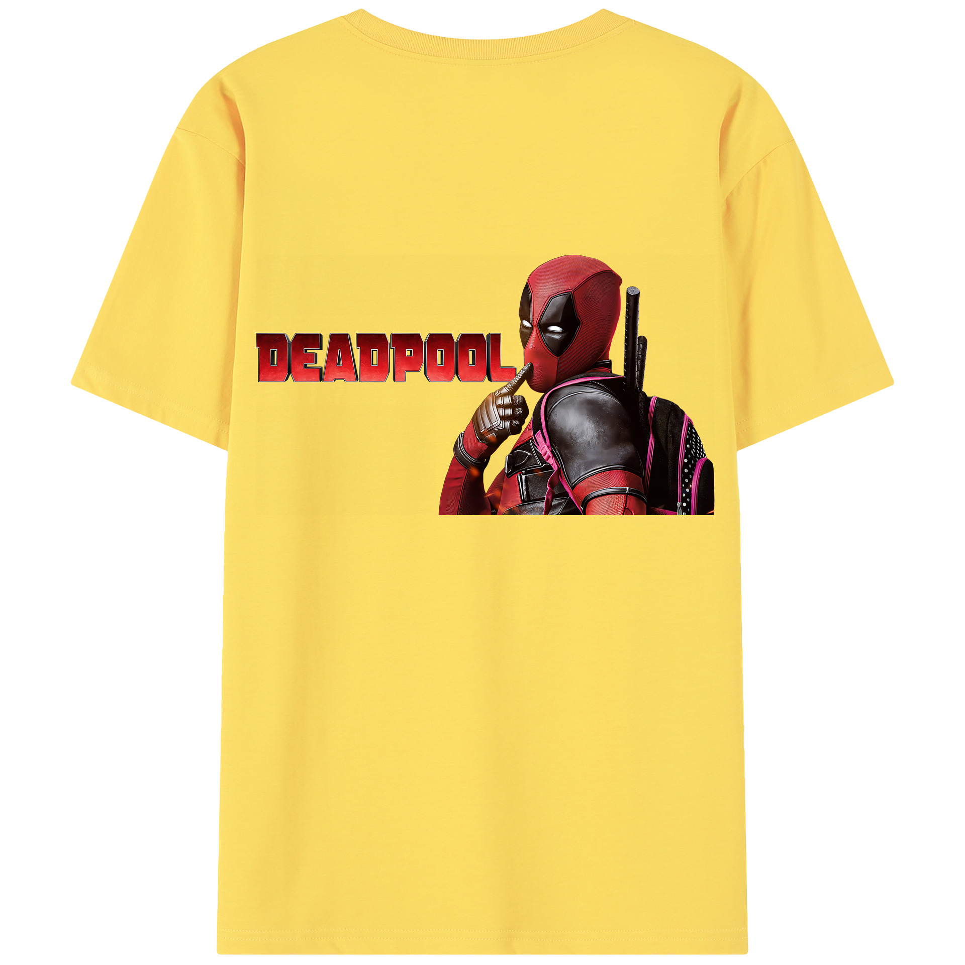 （画像用） Deadpool デッドプール 綿100％半袖Tシャツ（背面プリント）