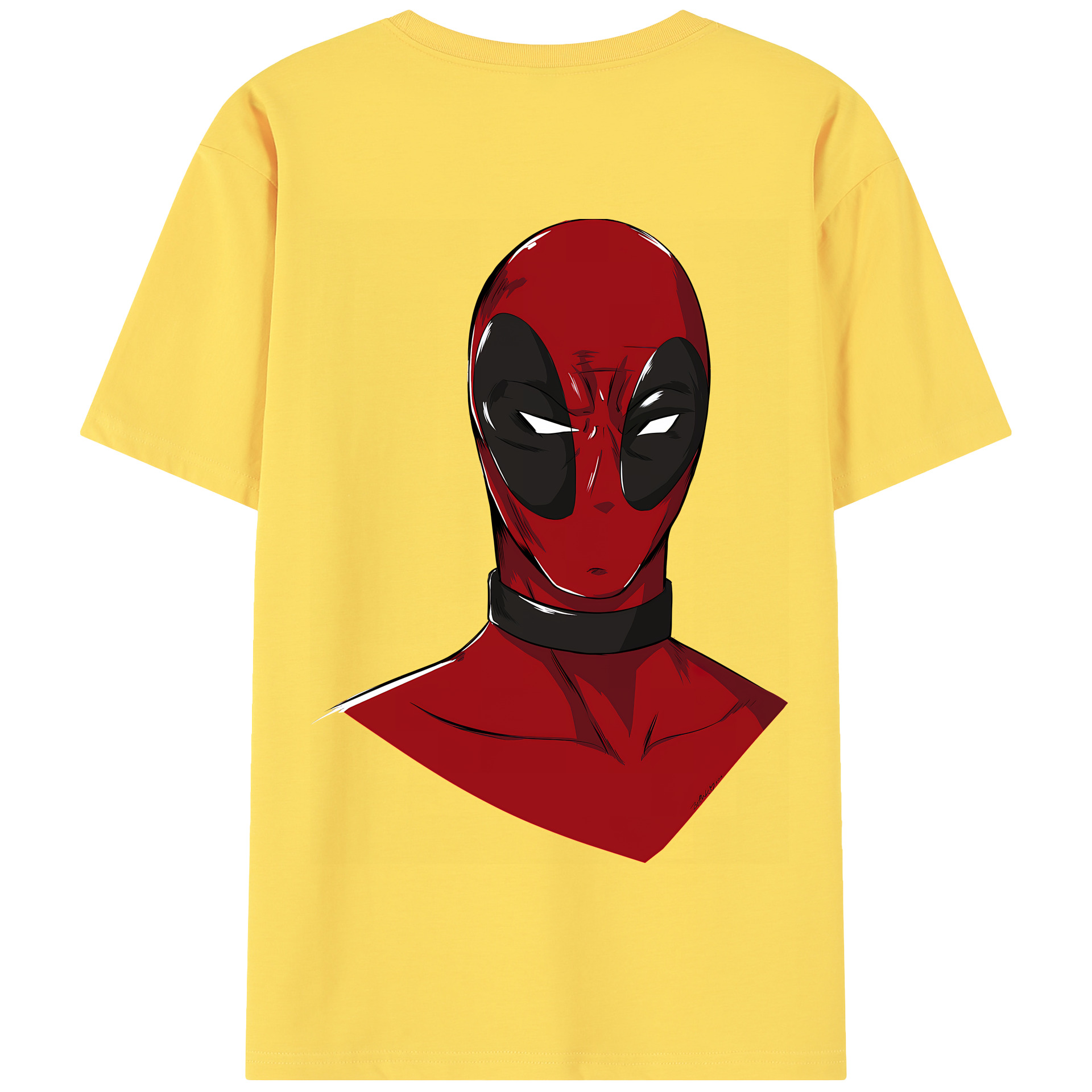 （画像用） Deadpool デッドプール 綿100％半袖Tシャツ（背面プリント）