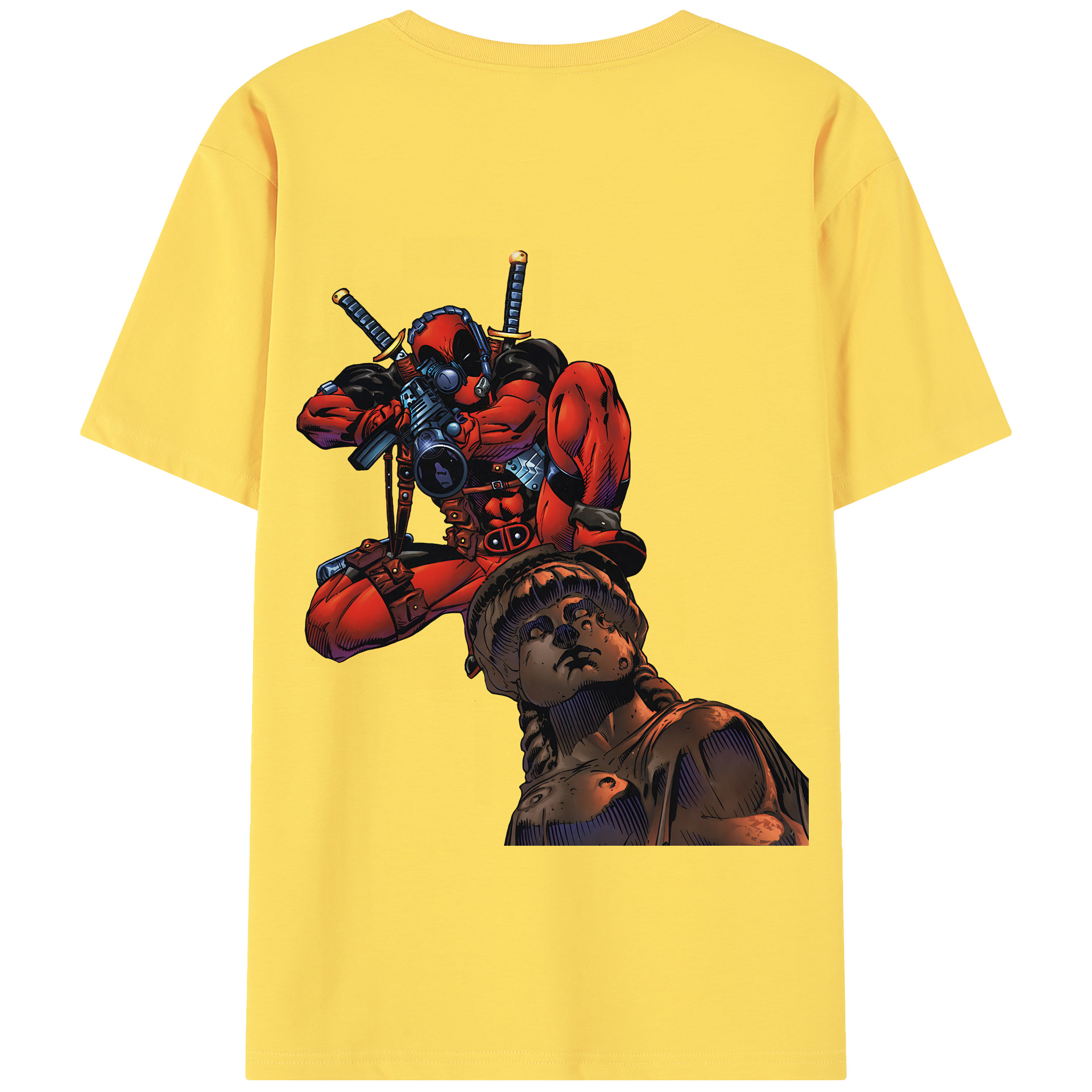 （画像用） Deadpool デッドプール 綿100％半袖Tシャツ（背面プリント）