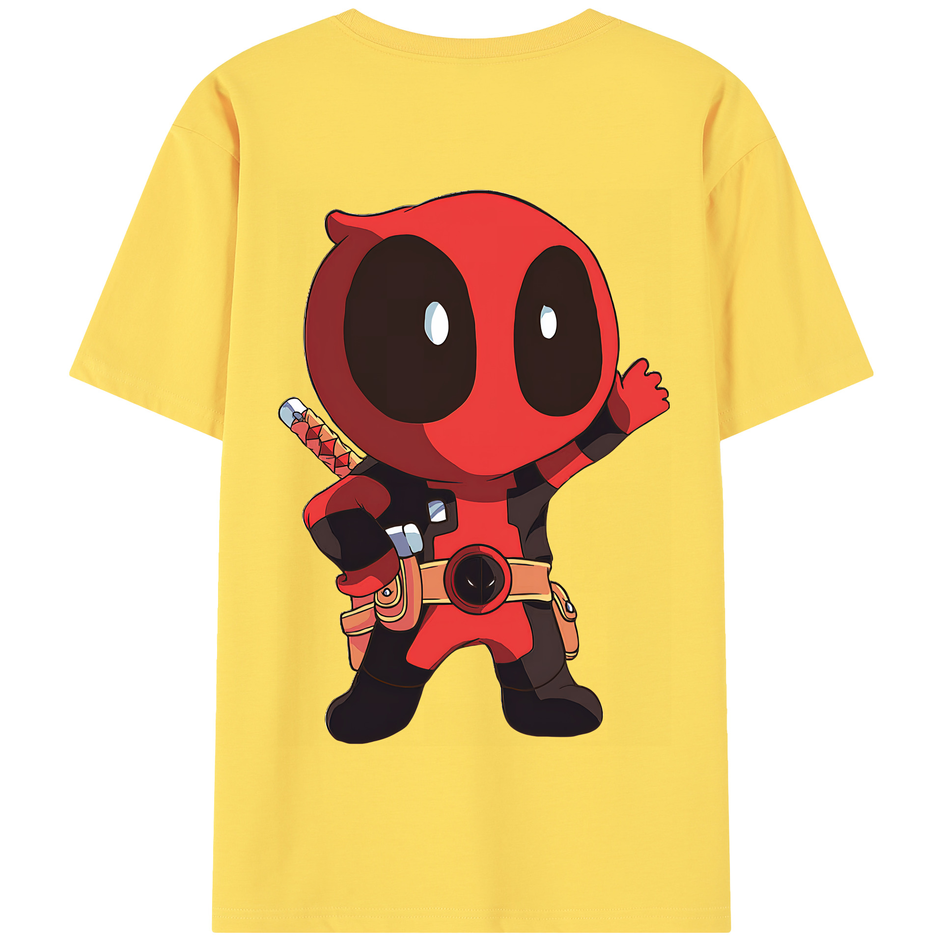 （画像用） Deadpool デッドプール 綿100％半袖Tシャツ（背面プリント）