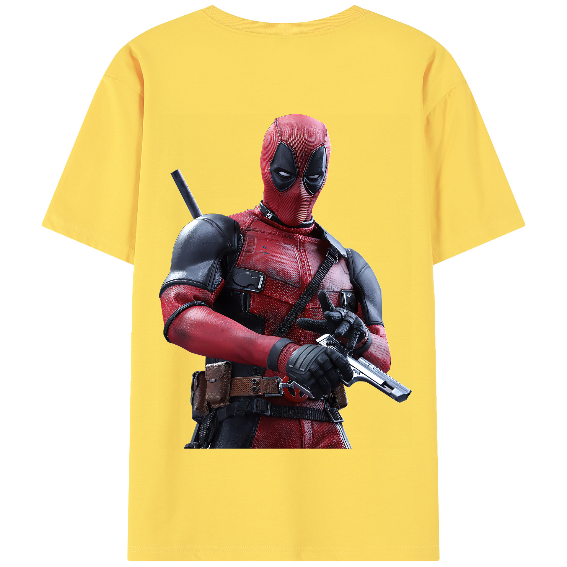 （画像用） Deadpool デッドプール 綿100％半袖Tシャツ（背面プリント）