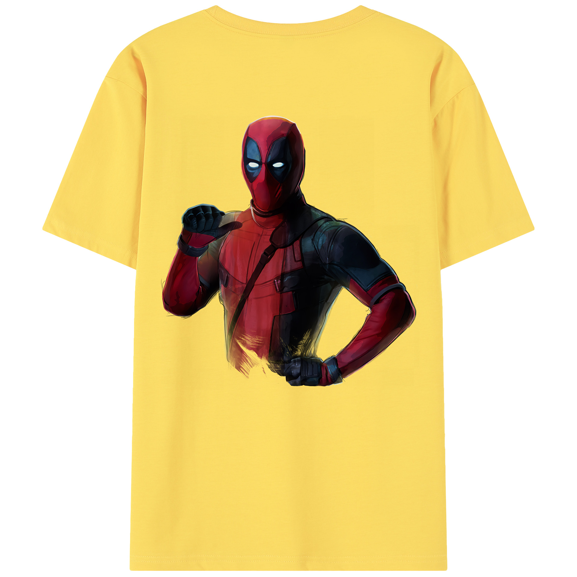 （画像用） Deadpool デッドプール 綿100％半袖Tシャツ（背面プリント）