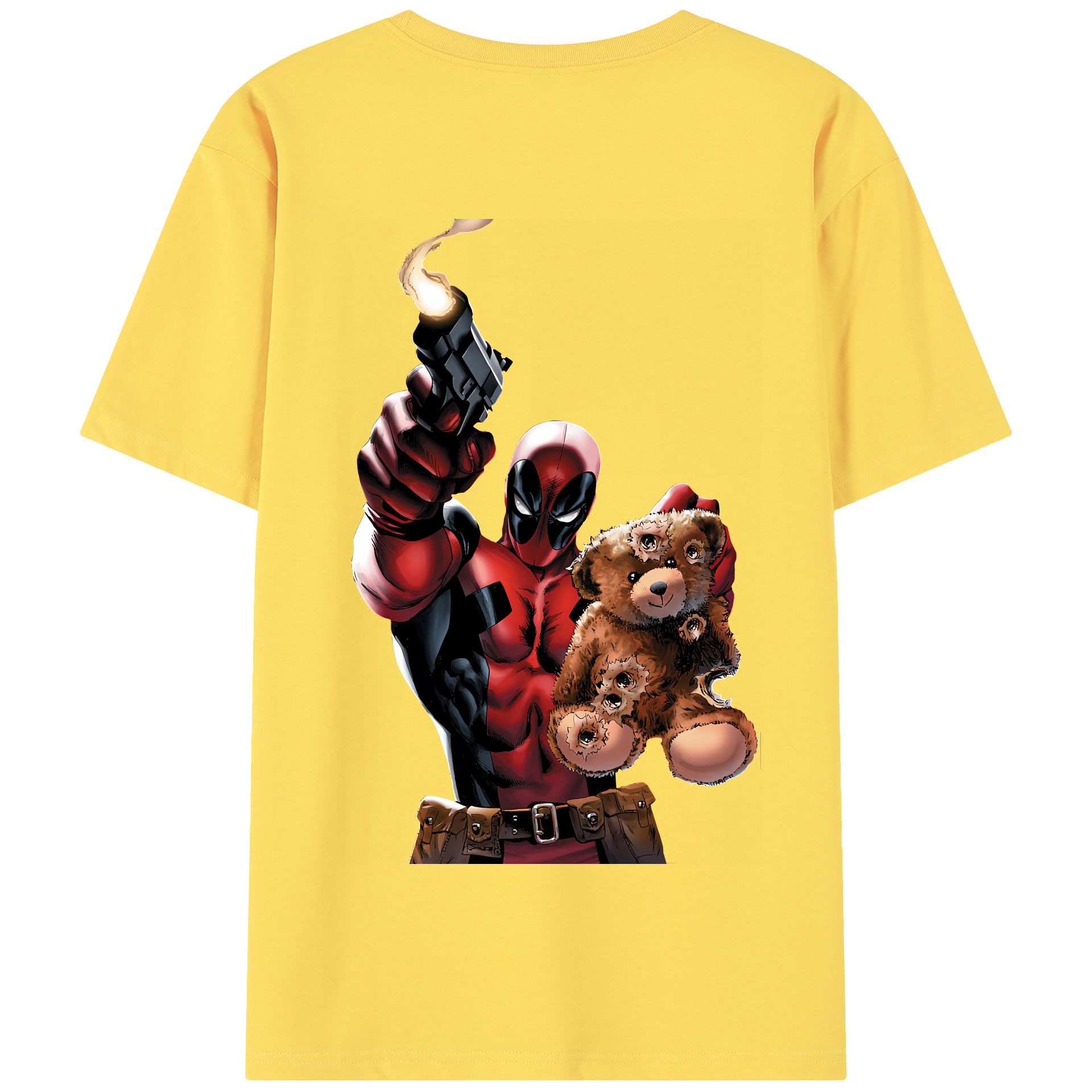 （画像用） Deadpool デッドプール 綿100％半袖Tシャツ（背面プリント）