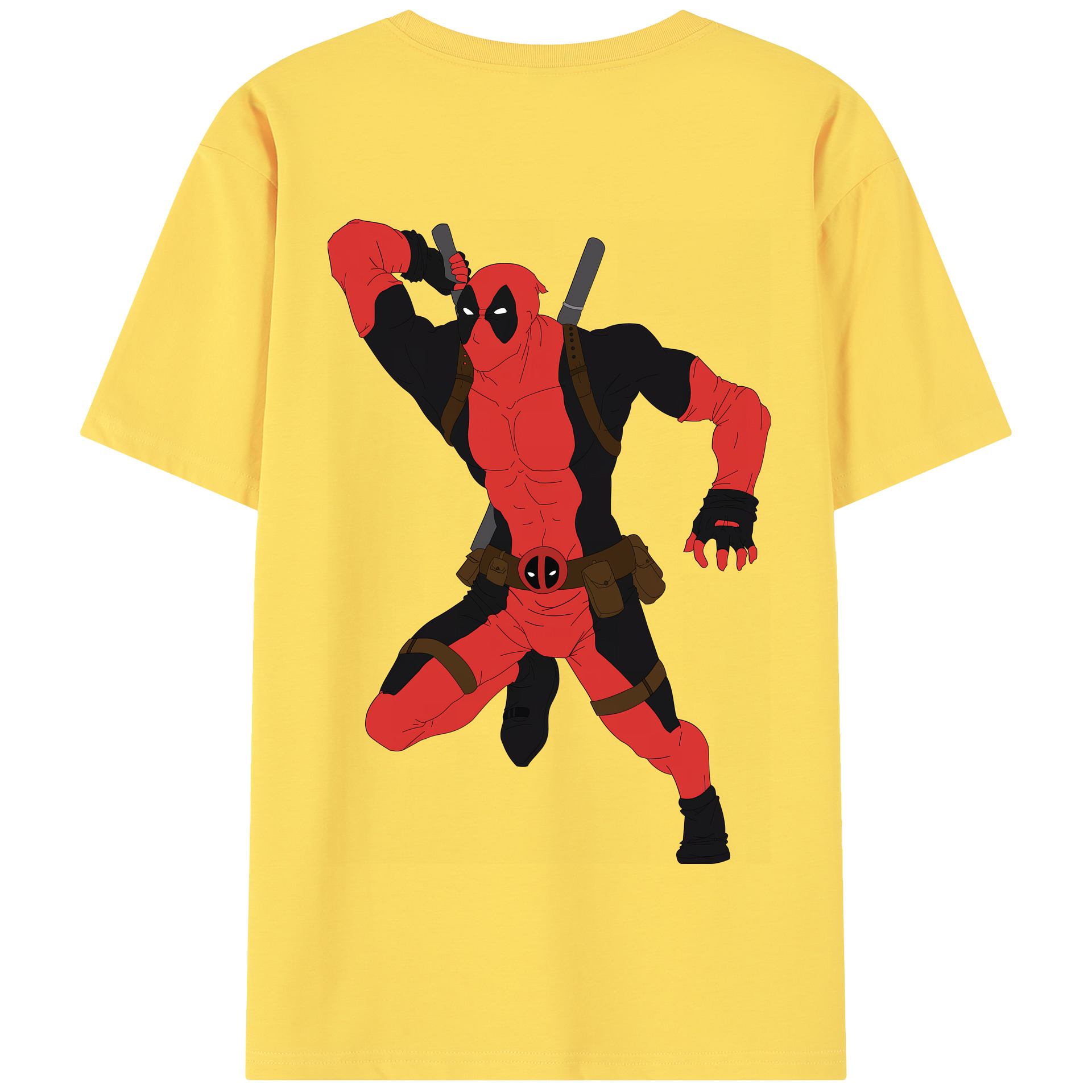（画像用） Deadpool デッドプール 綿100％半袖Tシャツ（背面プリント）