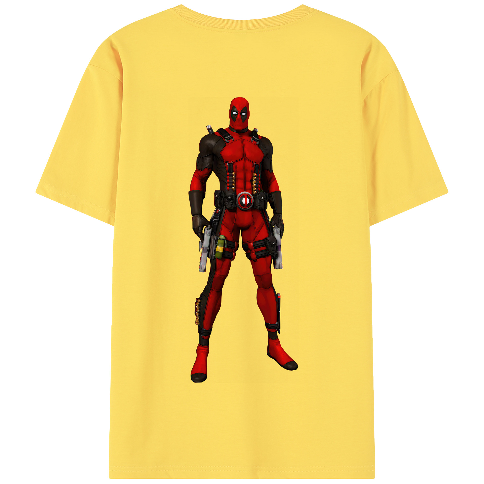 （画像用） Deadpool デッドプール 綿100％半袖Tシャツ（背面プリント）