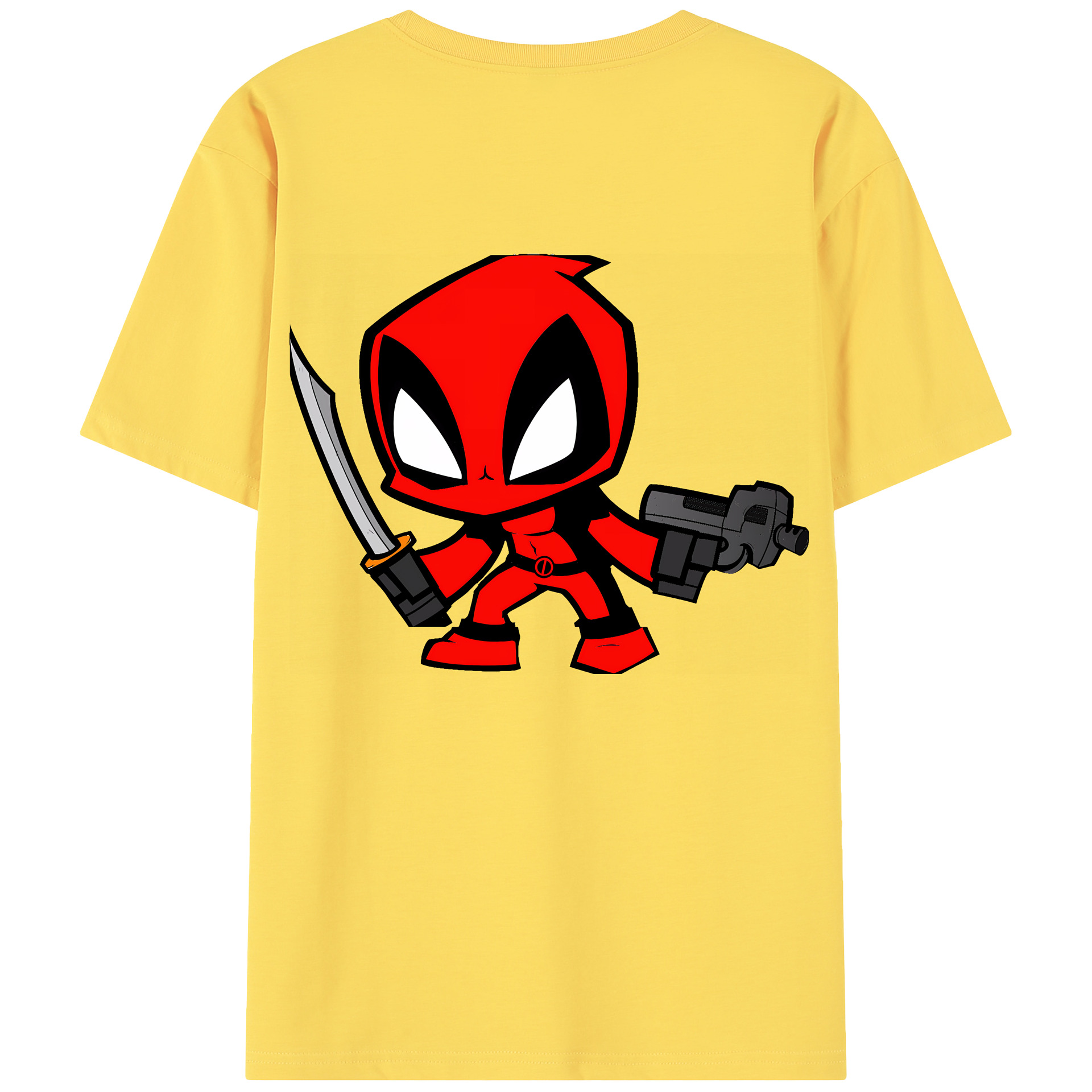 （画像用） Deadpool デッドプール 綿100％半袖Tシャツ（背面プリント）