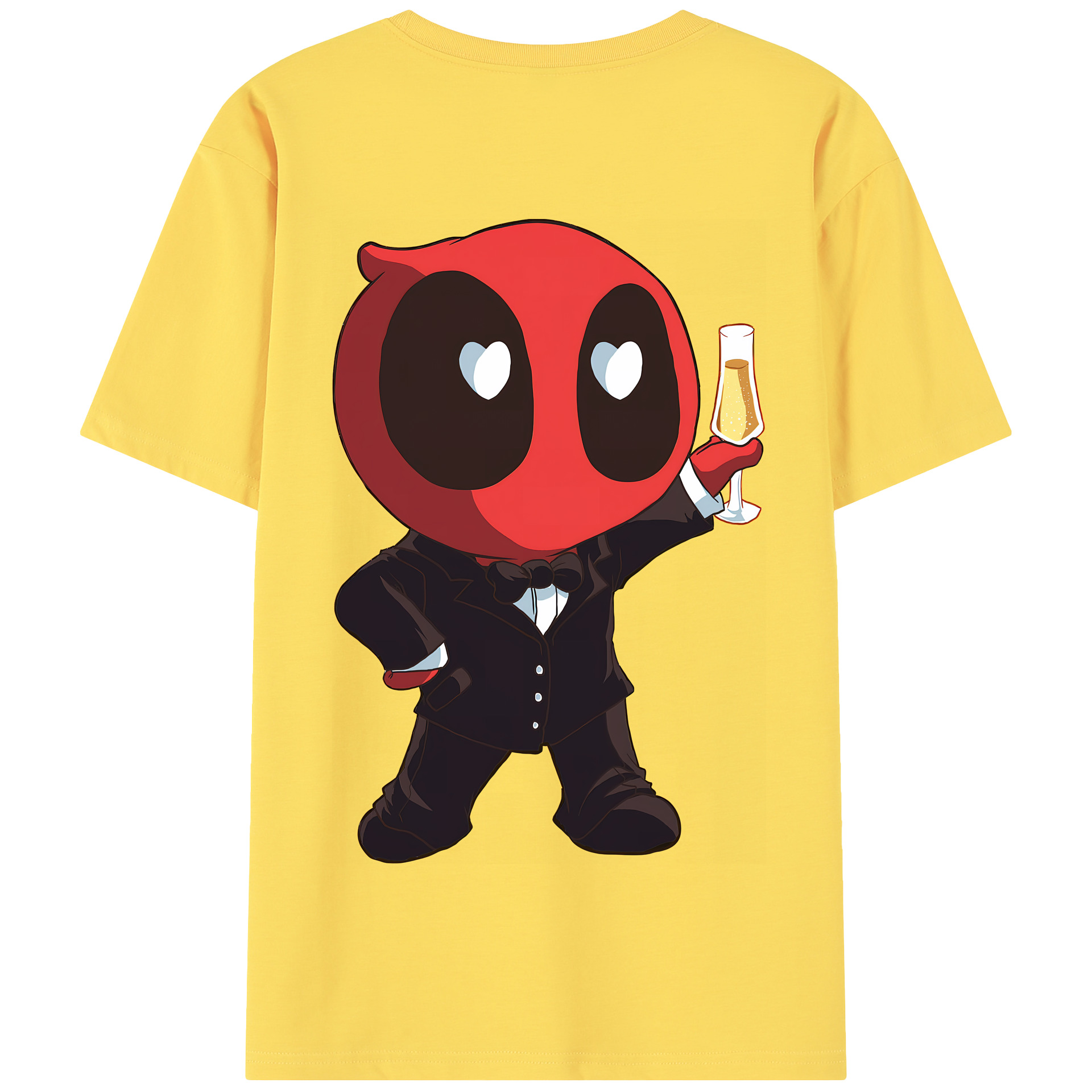 （画像用） Deadpool デッドプール 綿100％半袖Tシャツ（背面プリント）