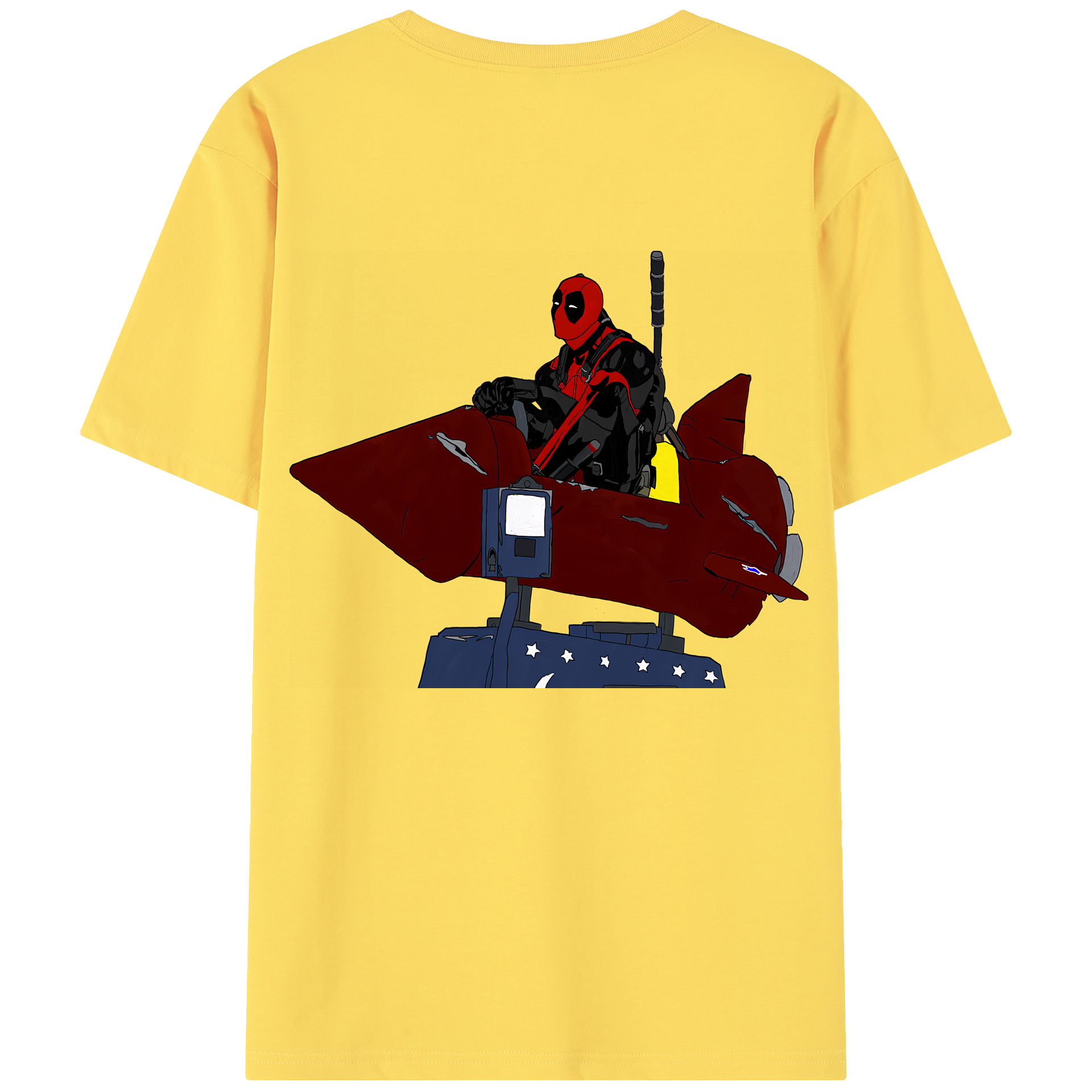 （画像用） Deadpool デッドプール 綿100％半袖Tシャツ（背面プリント）
