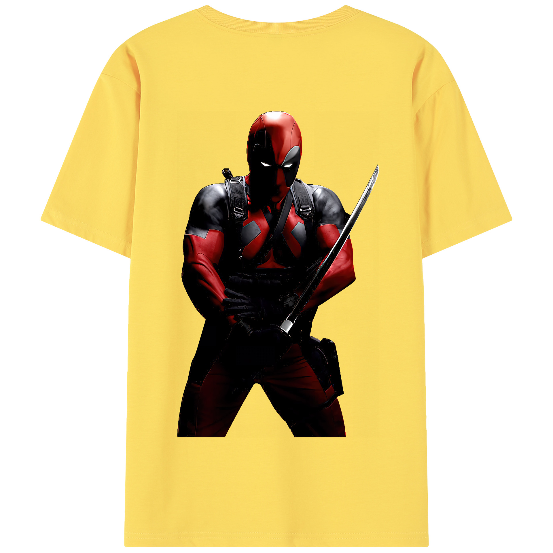 （画像用） Deadpool デッドプール 綿100％半袖Tシャツ（背面プリント）