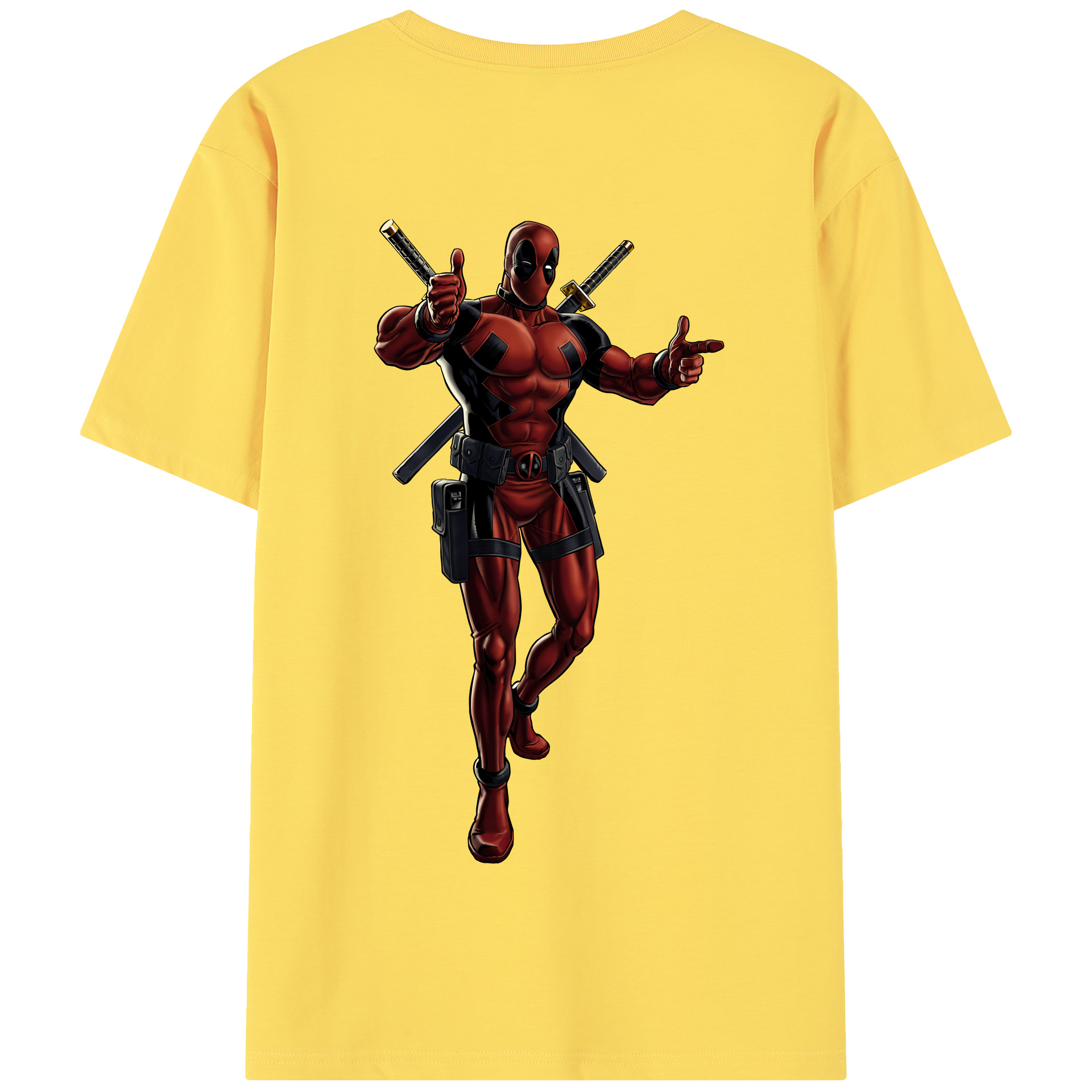 （画像用） Deadpool デッドプール 綿100％半袖Tシャツ（背面プリント）