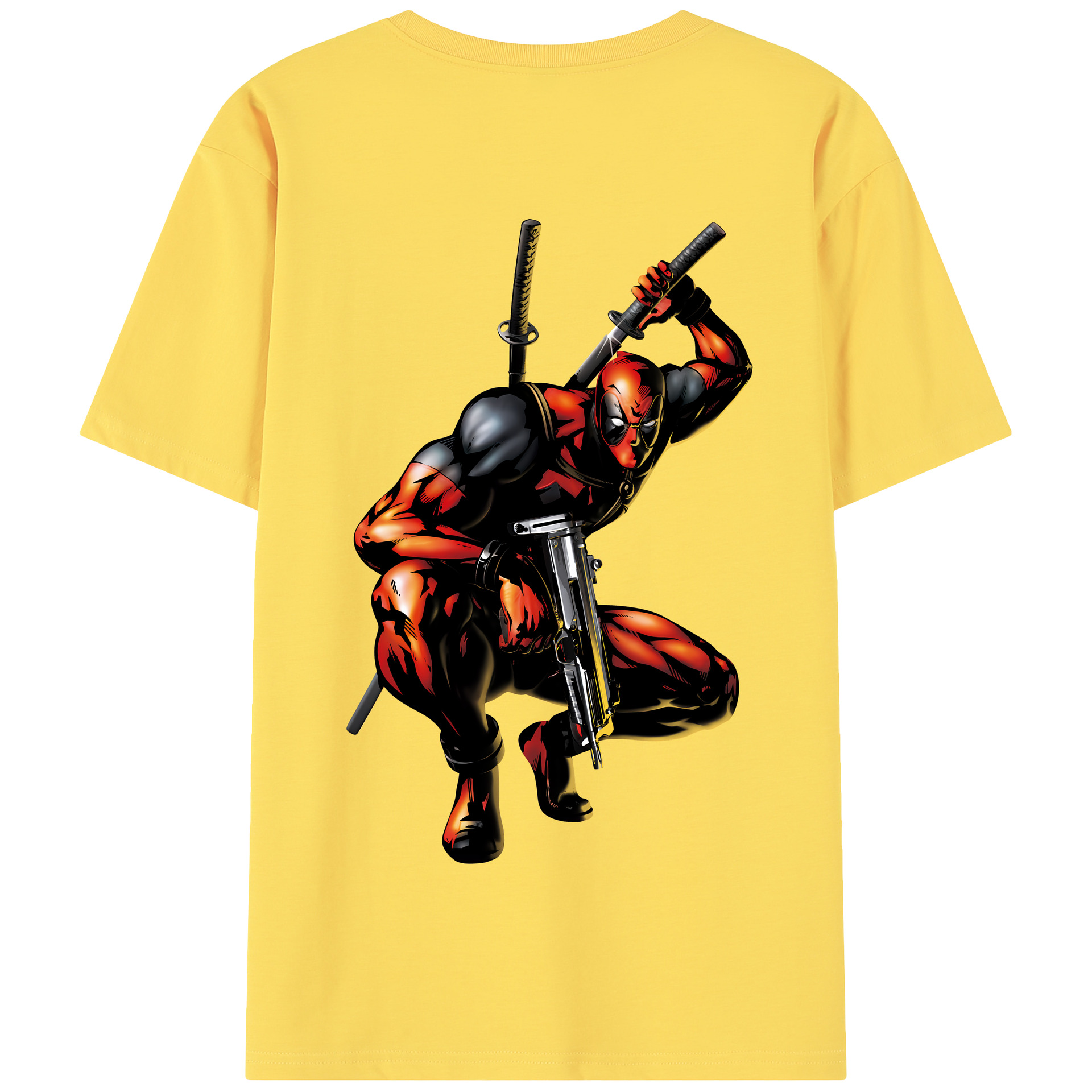 （画像用） Deadpool デッドプール 綿100％半袖Tシャツ（背面プリント）
