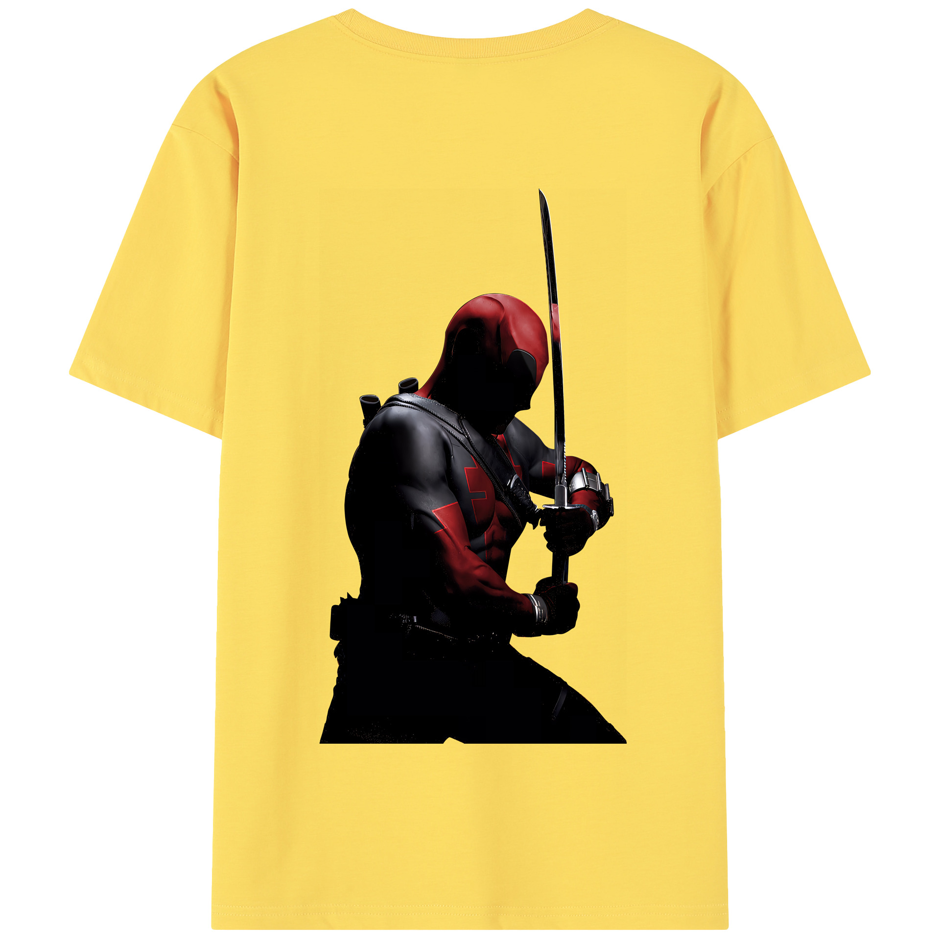（画像用） Deadpool デッドプール 綿100％半袖Tシャツ（背面プリント）
