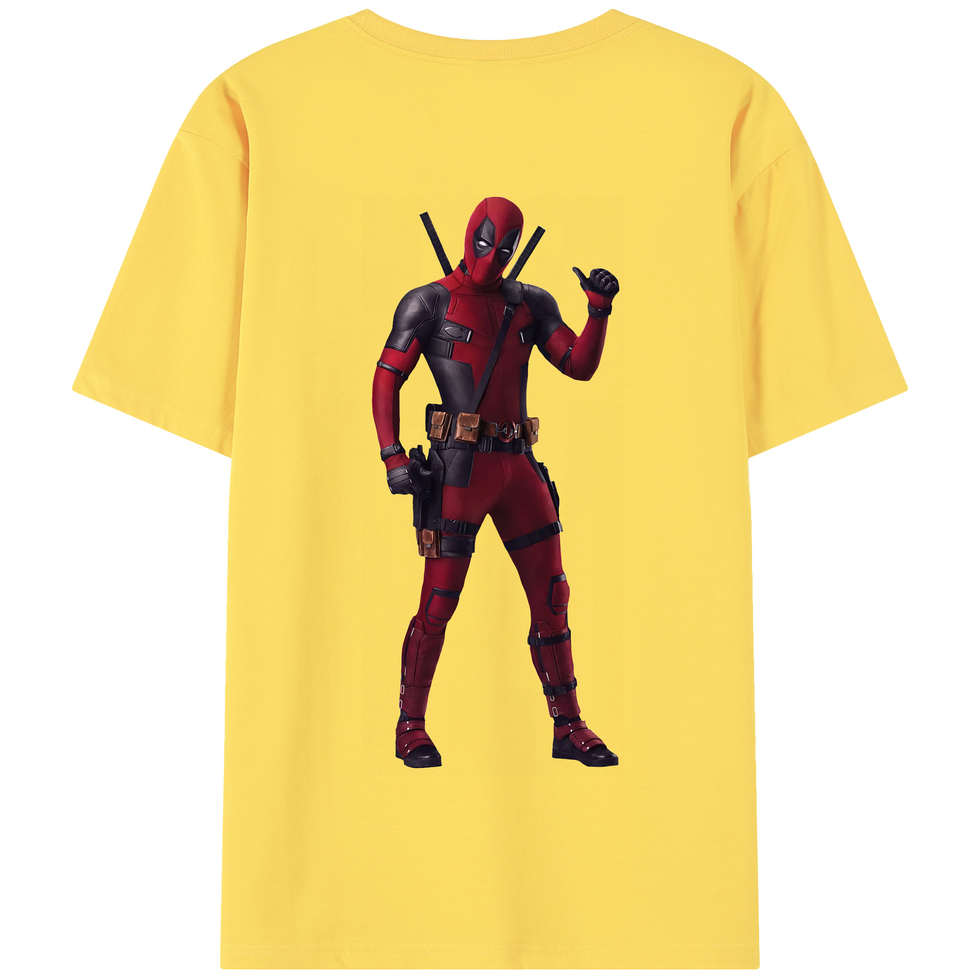 （画像用） Deadpool デッドプール 綿100％半袖Tシャツ（背面プリント）