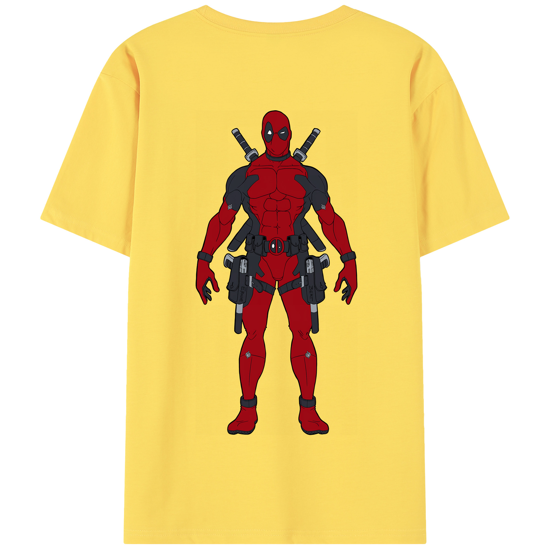 （画像用） Deadpool デッドプール 綿100％半袖Tシャツ（背面プリント）