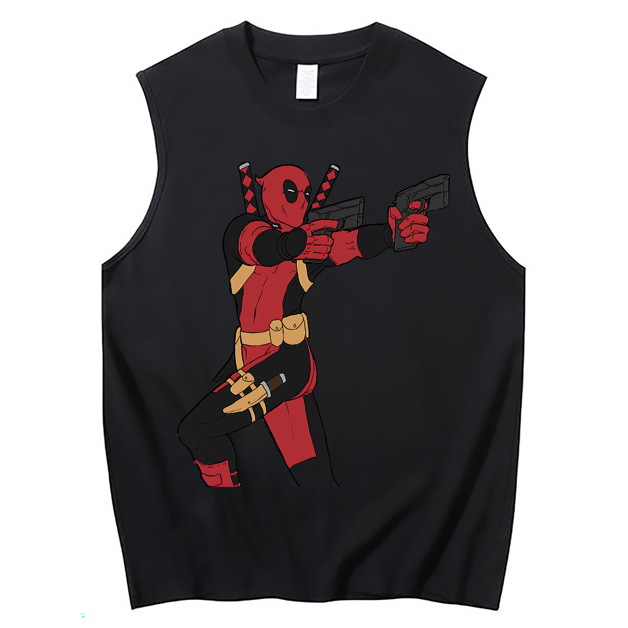 （画像用） Deadpool デッドプール コットン100％タンクトップ（フロントプリント）