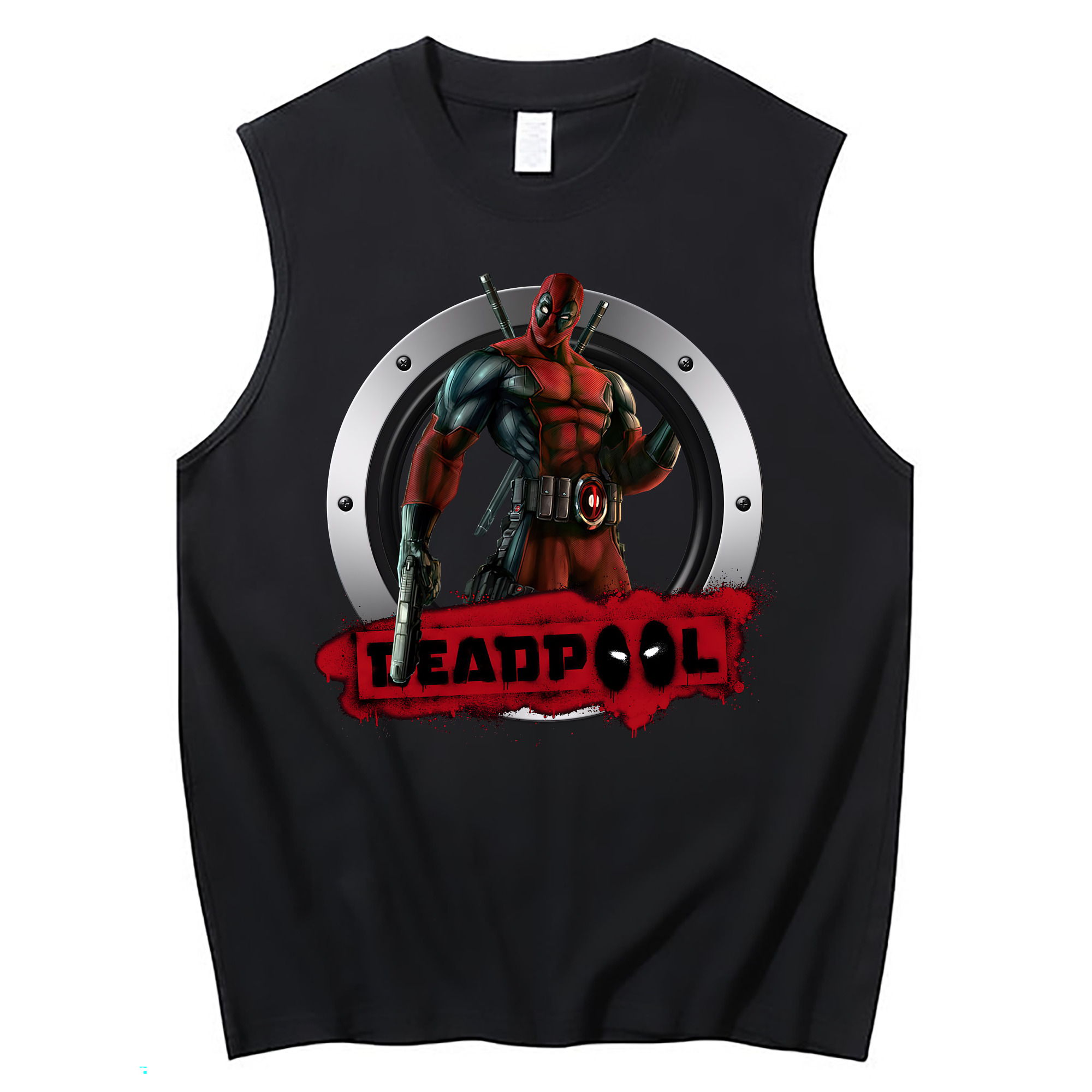 （画像用） Deadpool デッドプール コットン100％タンクトップ（フロントプリント）