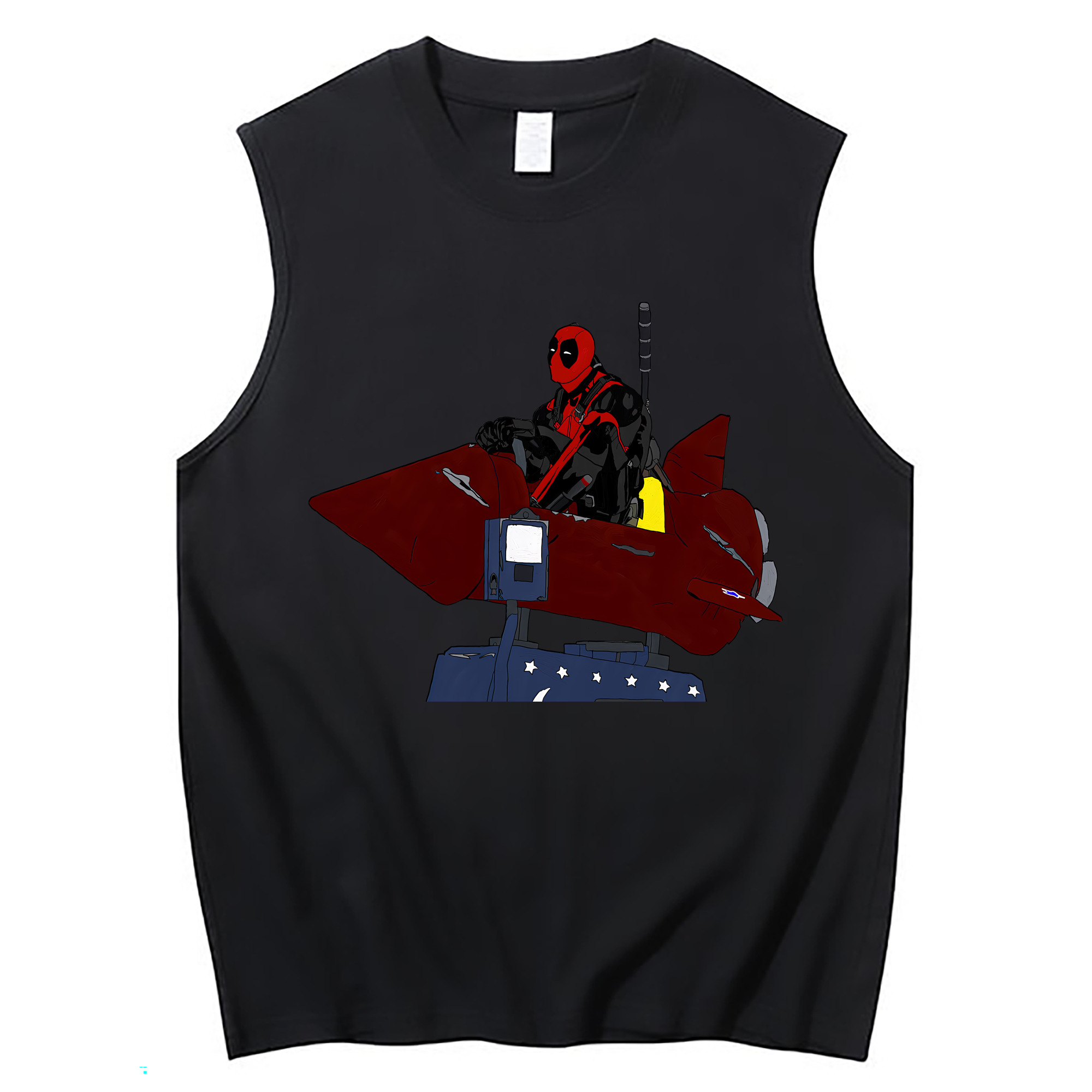 （画像用） Deadpool デッドプール コットン100％タンクトップ（フロントプリント）