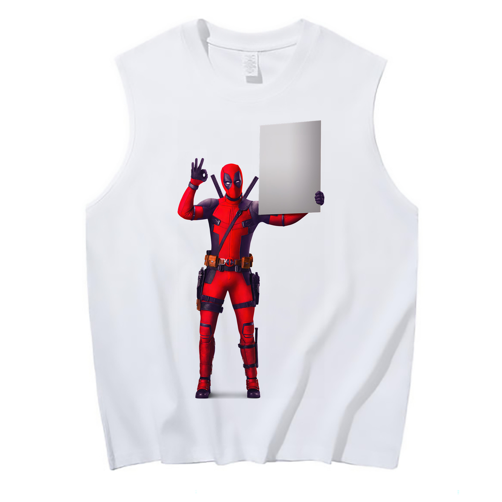 （画像用） Deadpool デッドプール コットン100％タンクトップ（フロントプリント）