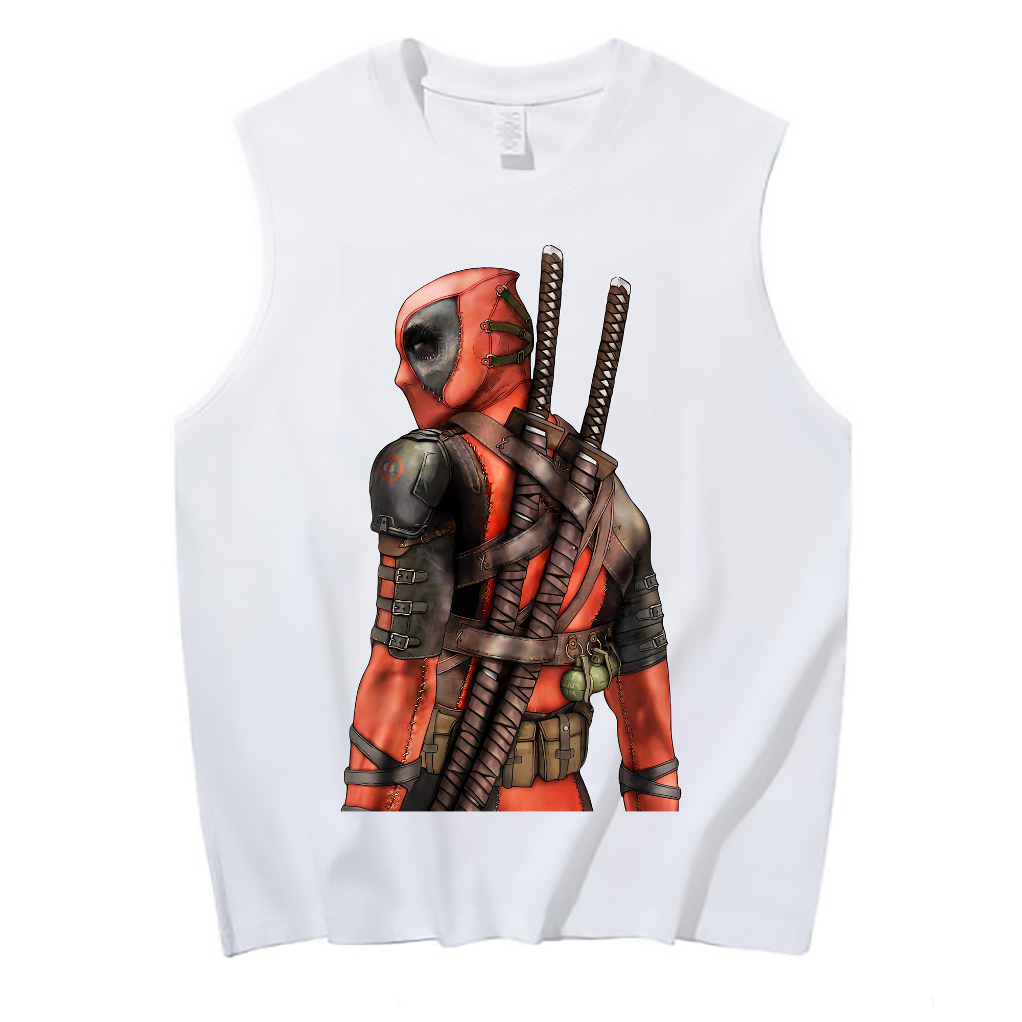 （画像用） Deadpool デッドプール コットン100％タンクトップ（フロントプリント）