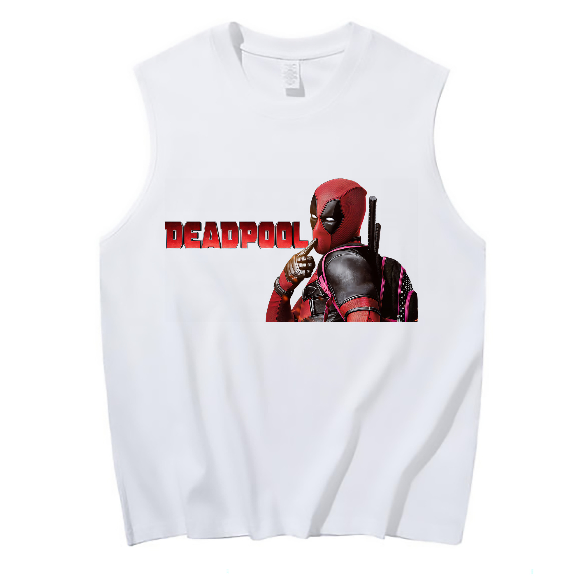 （画像用） Deadpool デッドプール コットン100％タンクトップ（フロントプリント）