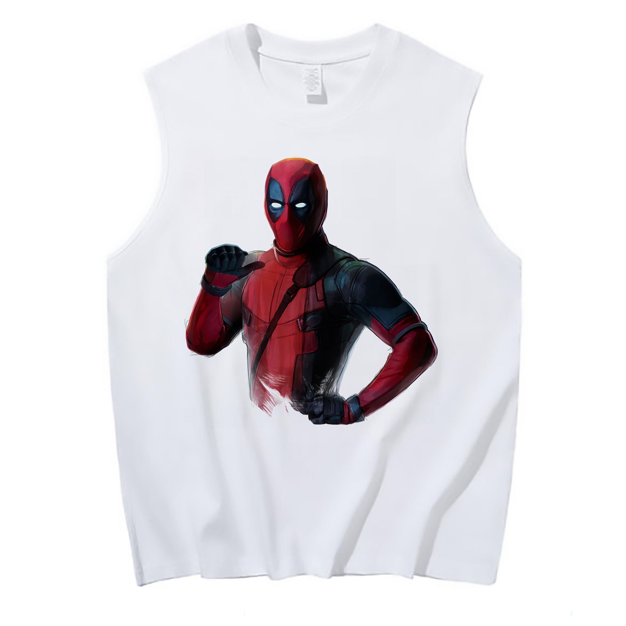 （画像用） Deadpool デッドプール コットン100％タンクトップ（フロントプリント）