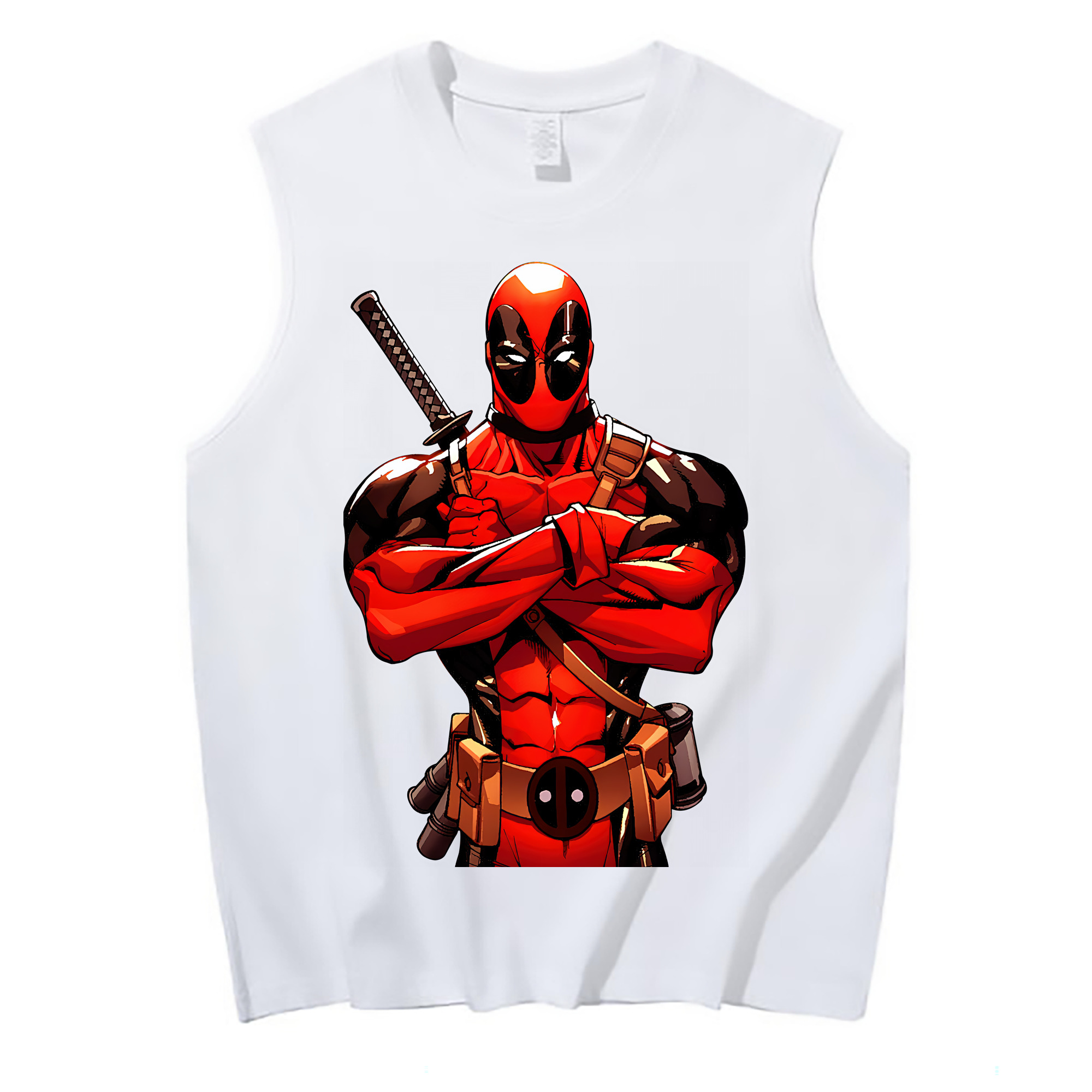 （画像用） Deadpool デッドプール コットン100％タンクトップ（フロントプリント）