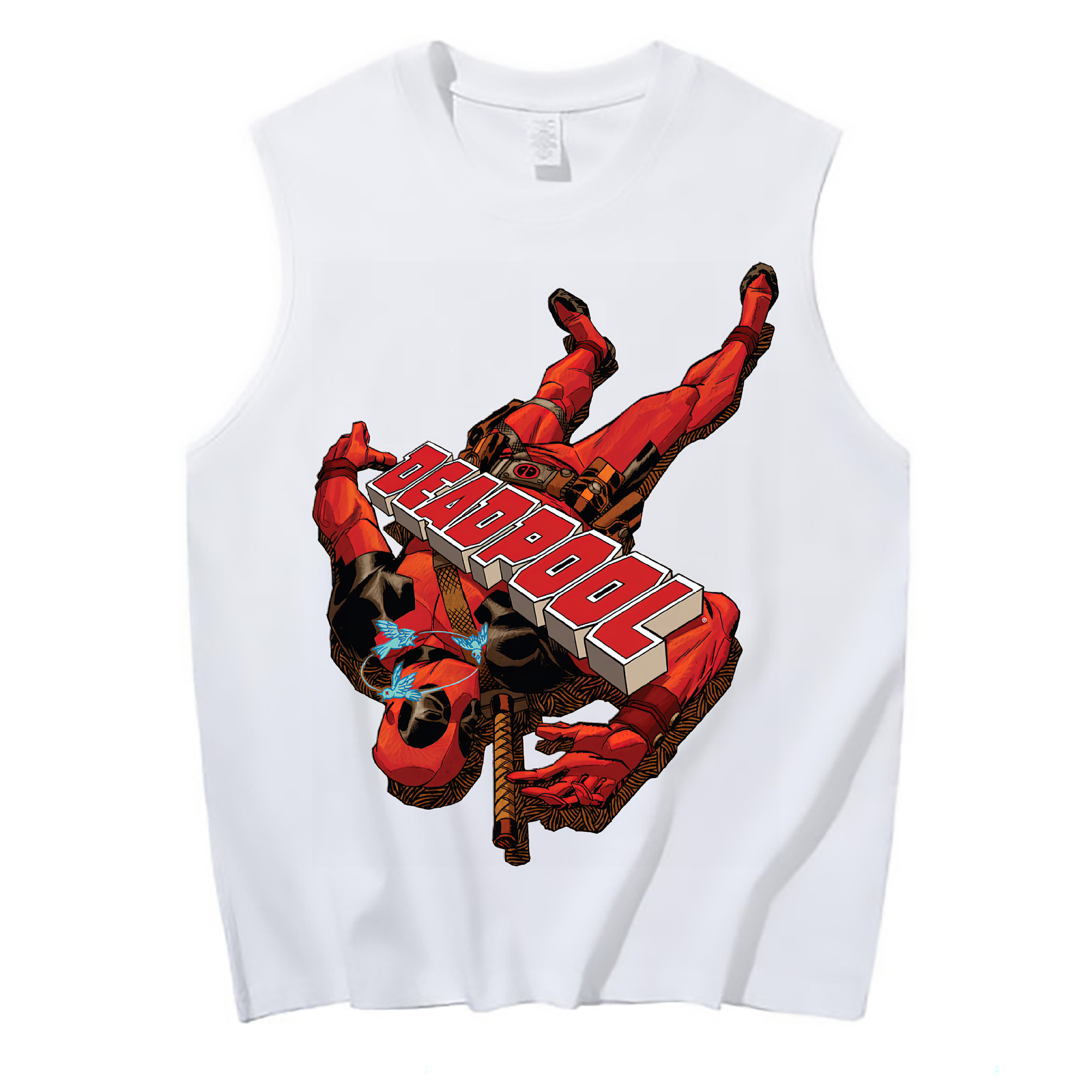 （画像用） Deadpool デッドプール コットン100％タンクトップ（フロントプリント）