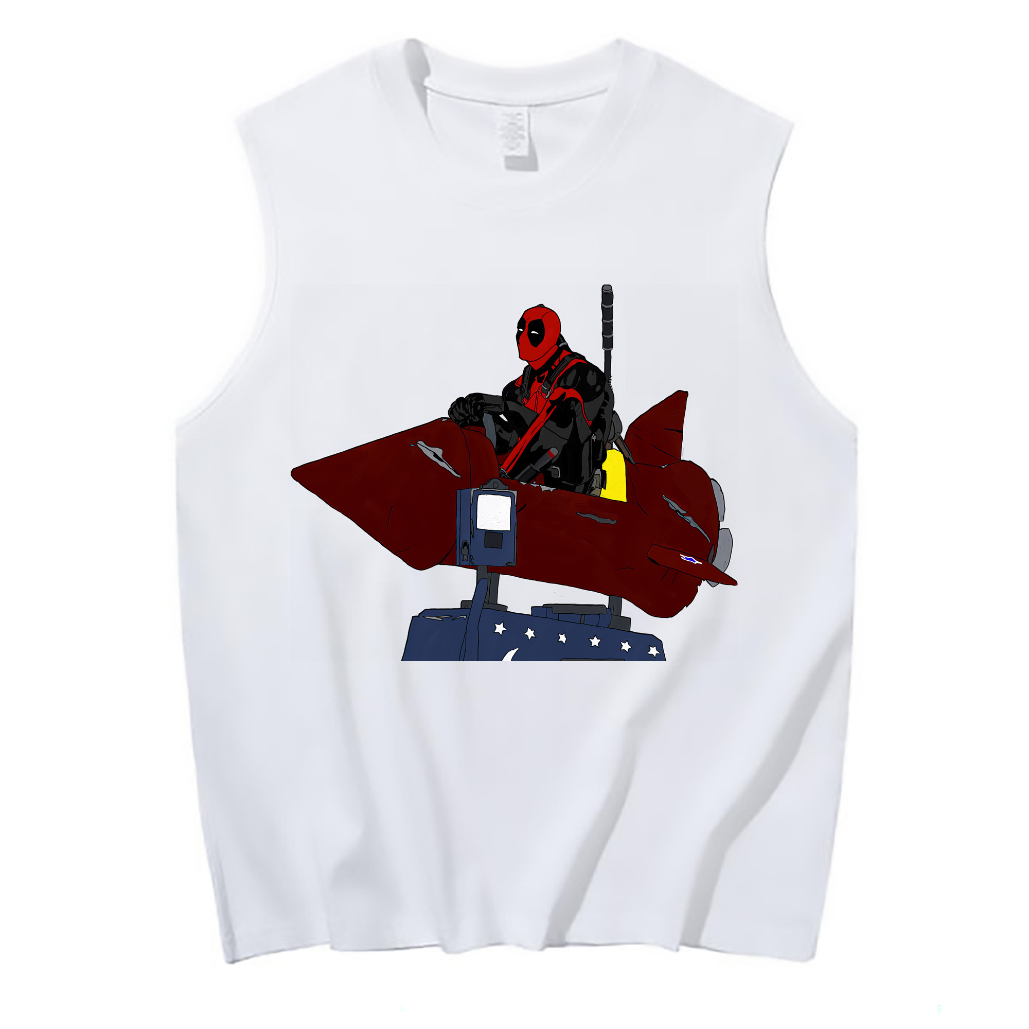 （画像用） Deadpool デッドプール コットン100％タンクトップ（フロントプリント）