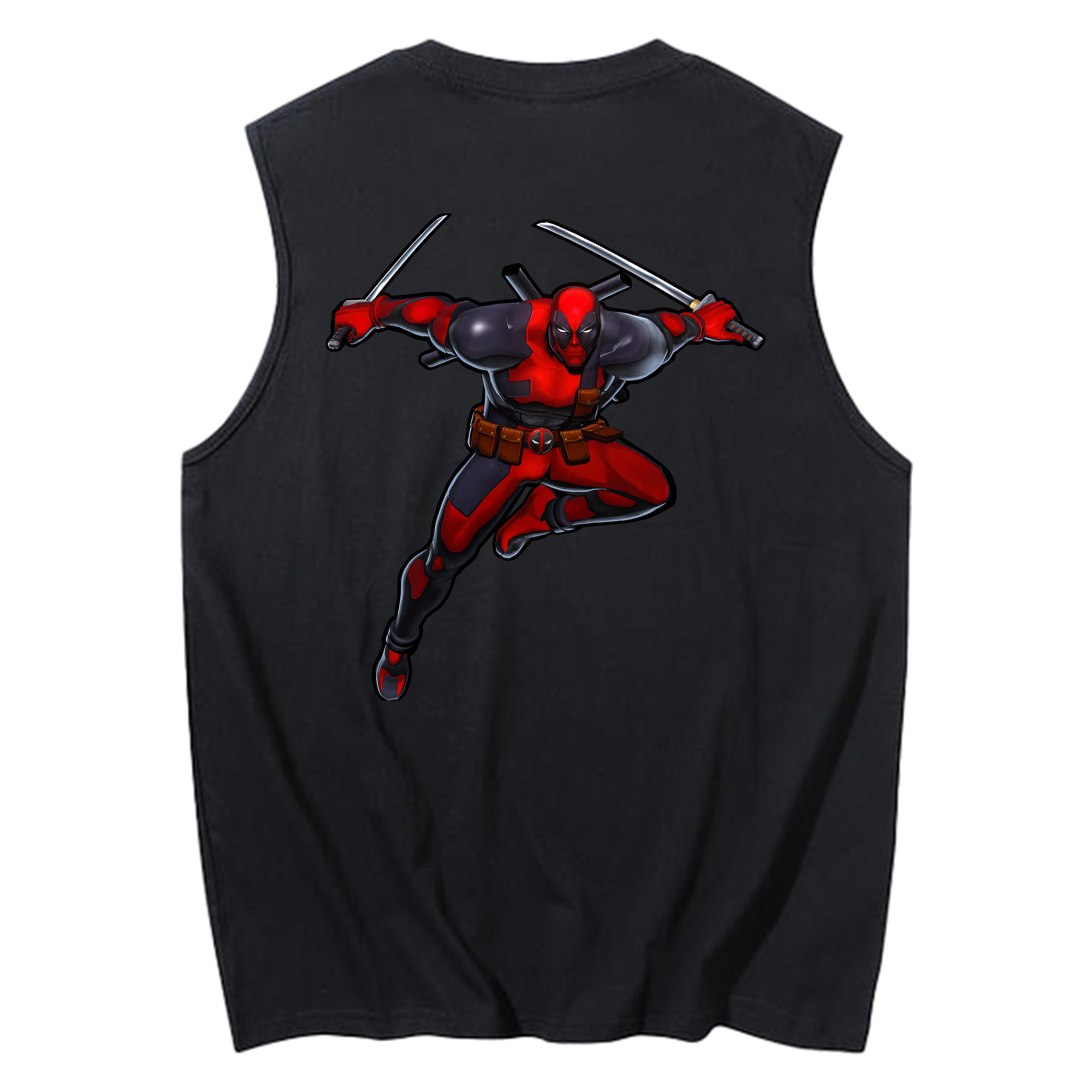 （画像用） Deadpool デッドプール コットン100％タンクトップ（背面プリント）