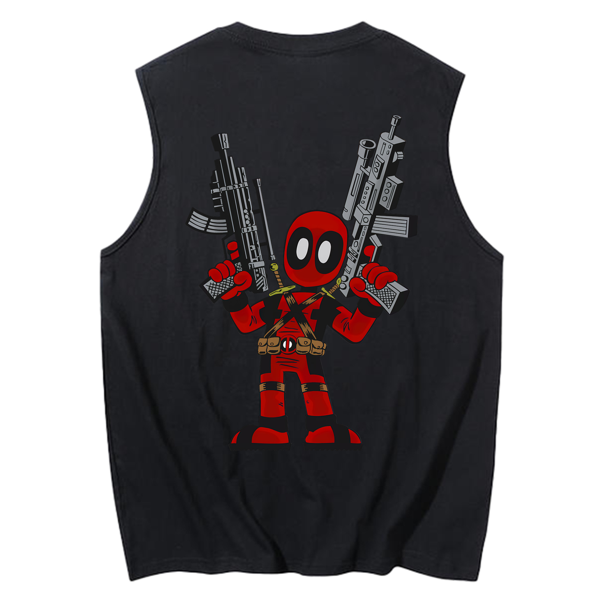 （画像用） Deadpool デッドプール コットン100％タンクトップ（背面プリント）
