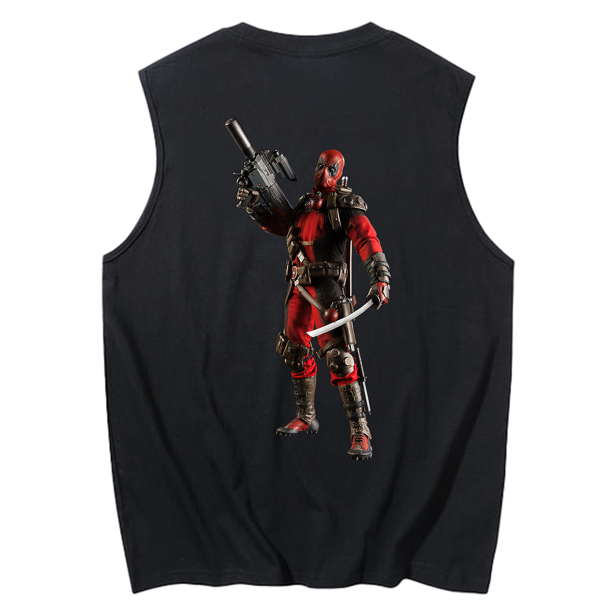（画像用） Deadpool デッドプール コットン100％タンクトップ（背面プリント）