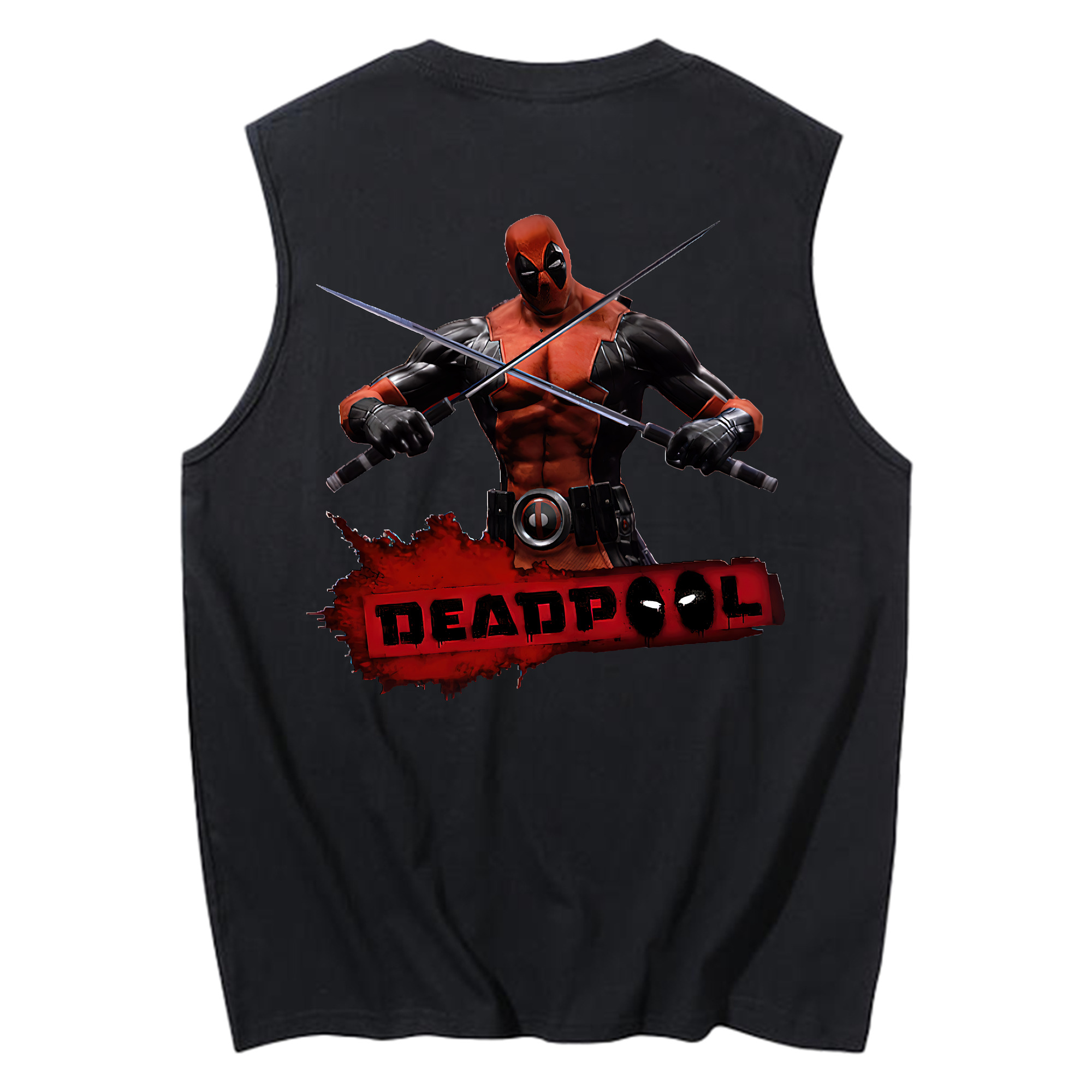 （画像用） Deadpool デッドプール コットン100％タンクトップ（背面プリント）