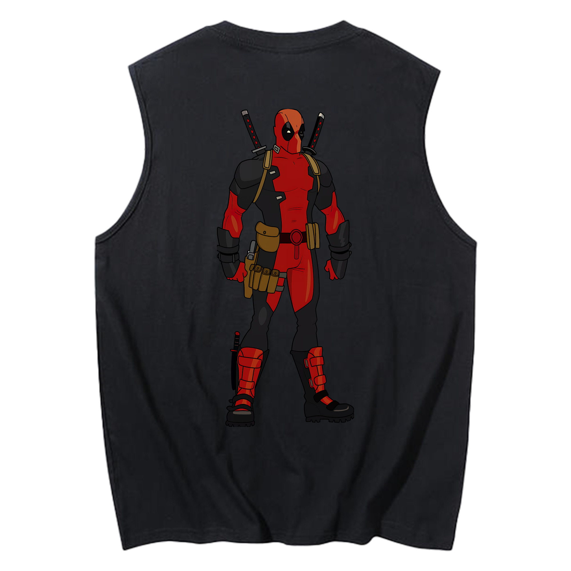 （画像用） Deadpool デッドプール コットン100％タンクトップ（背面プリント）