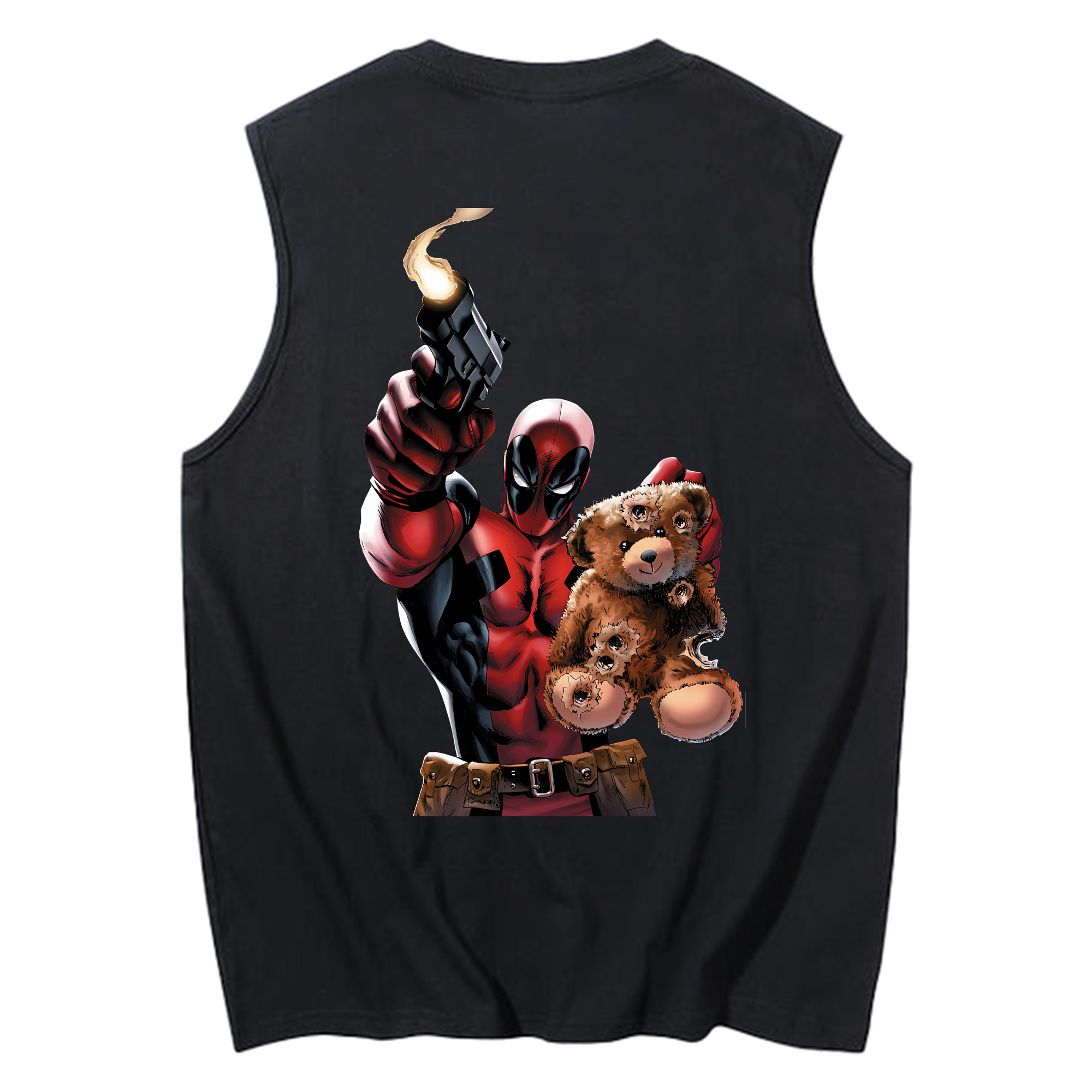 （画像用） Deadpool デッドプール コットン100％タンクトップ（背面プリント）