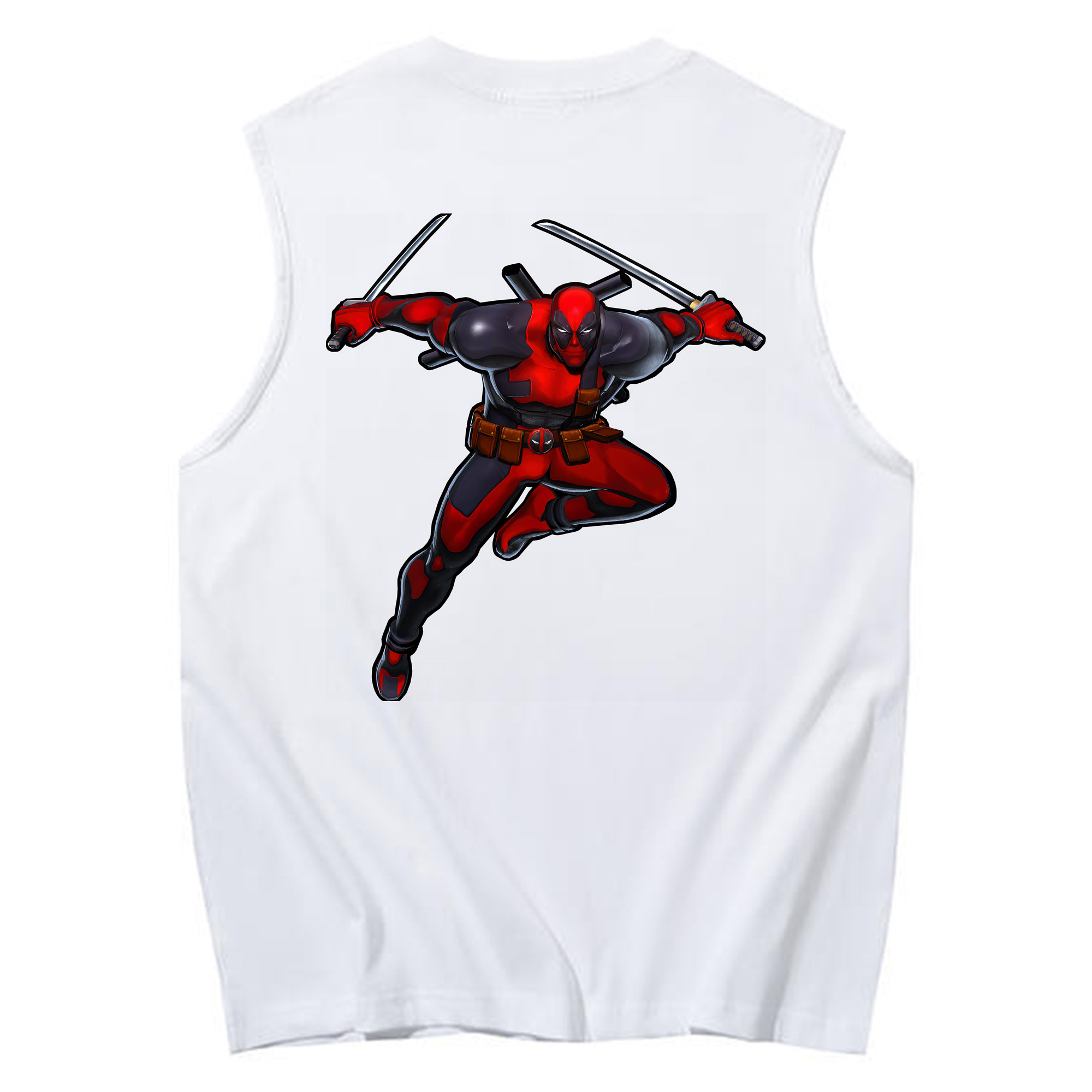 （画像用） Deadpool デッドプール コットン100％タンクトップ（背面プリント）