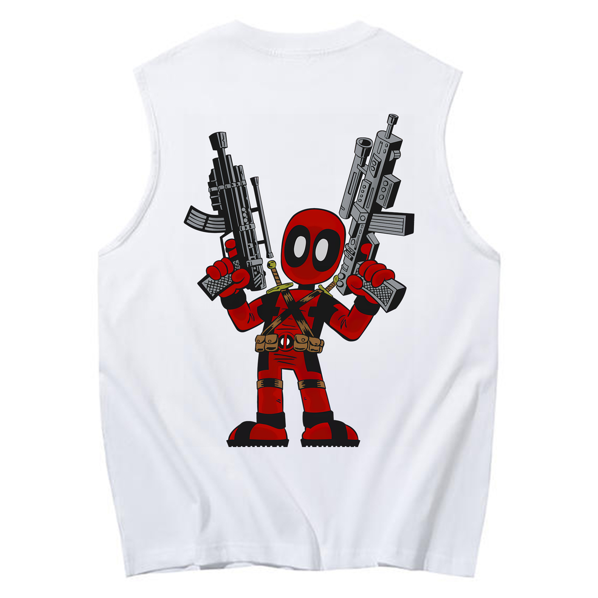 （画像用） Deadpool デッドプール コットン100％タンクトップ（背面プリント）