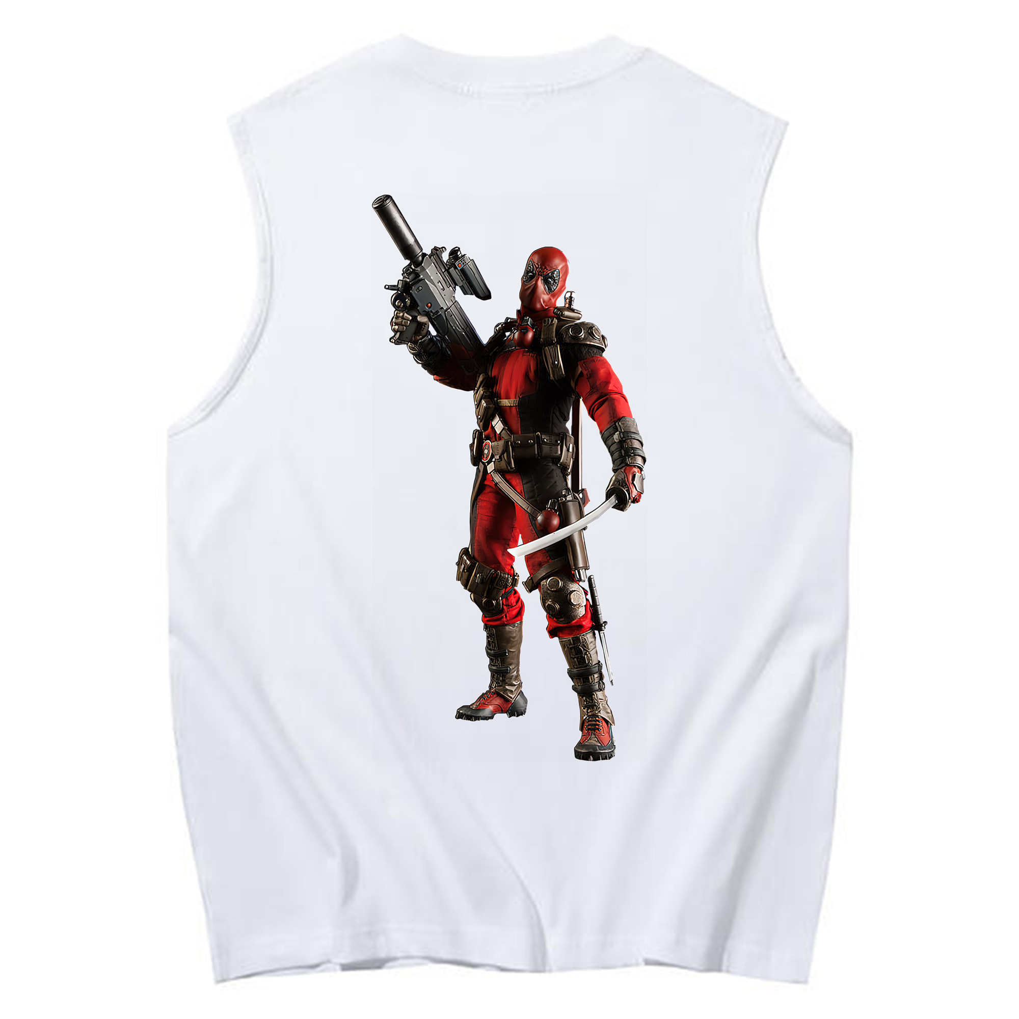 （画像用） Deadpool デッドプール コットン100％タンクトップ（背面プリント）