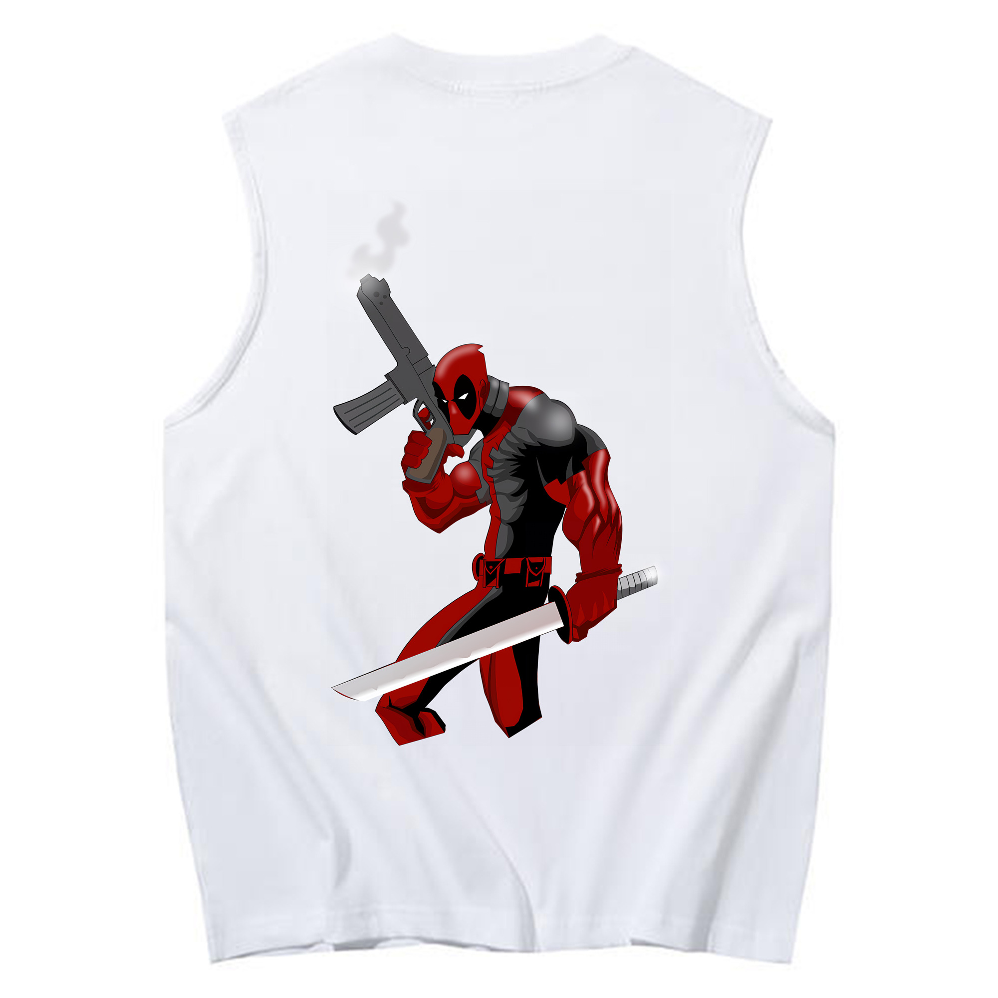 （画像用） Deadpool デッドプール コットン100％タンクトップ（背面プリント）
