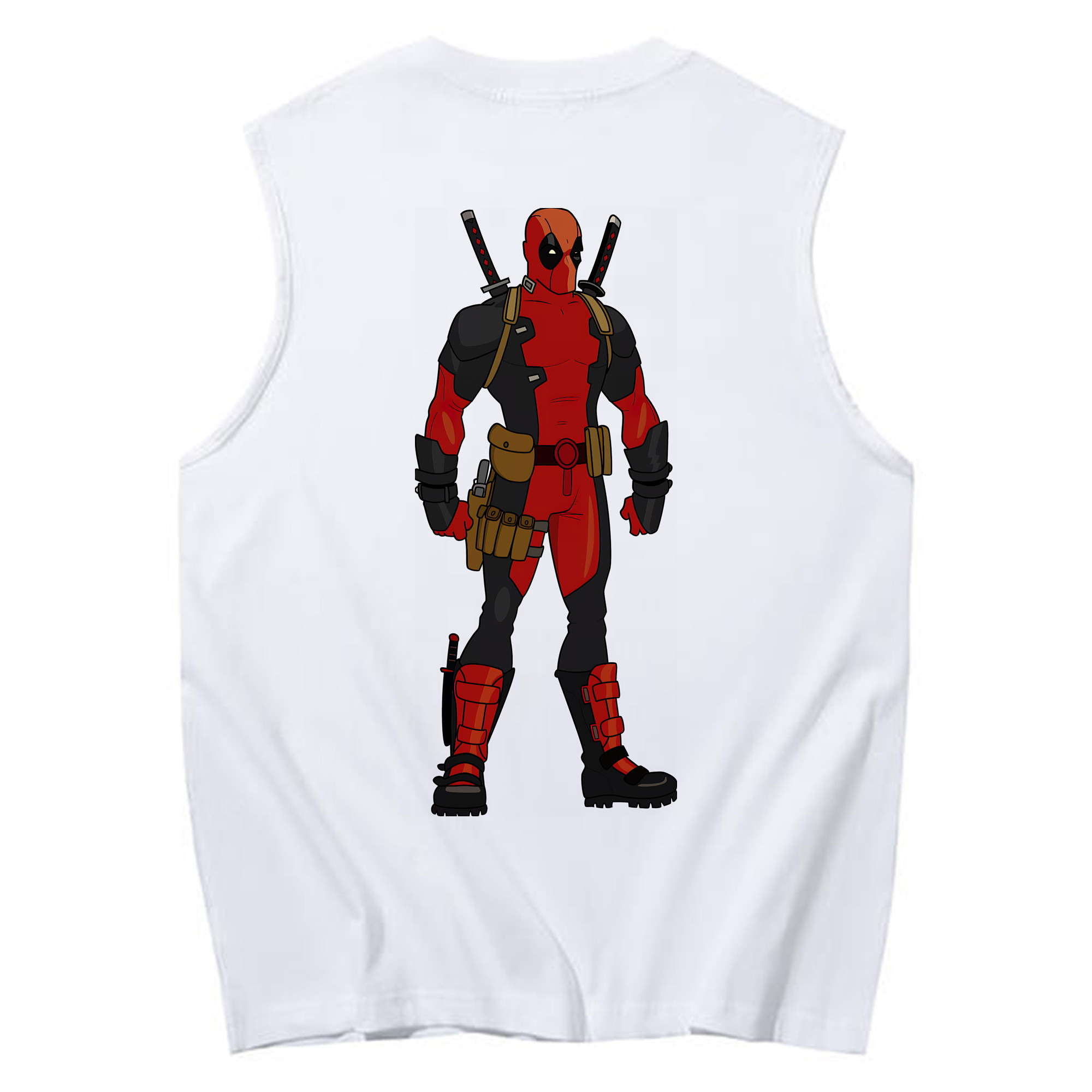 （画像用） Deadpool デッドプール コットン100％タンクトップ（背面プリント）