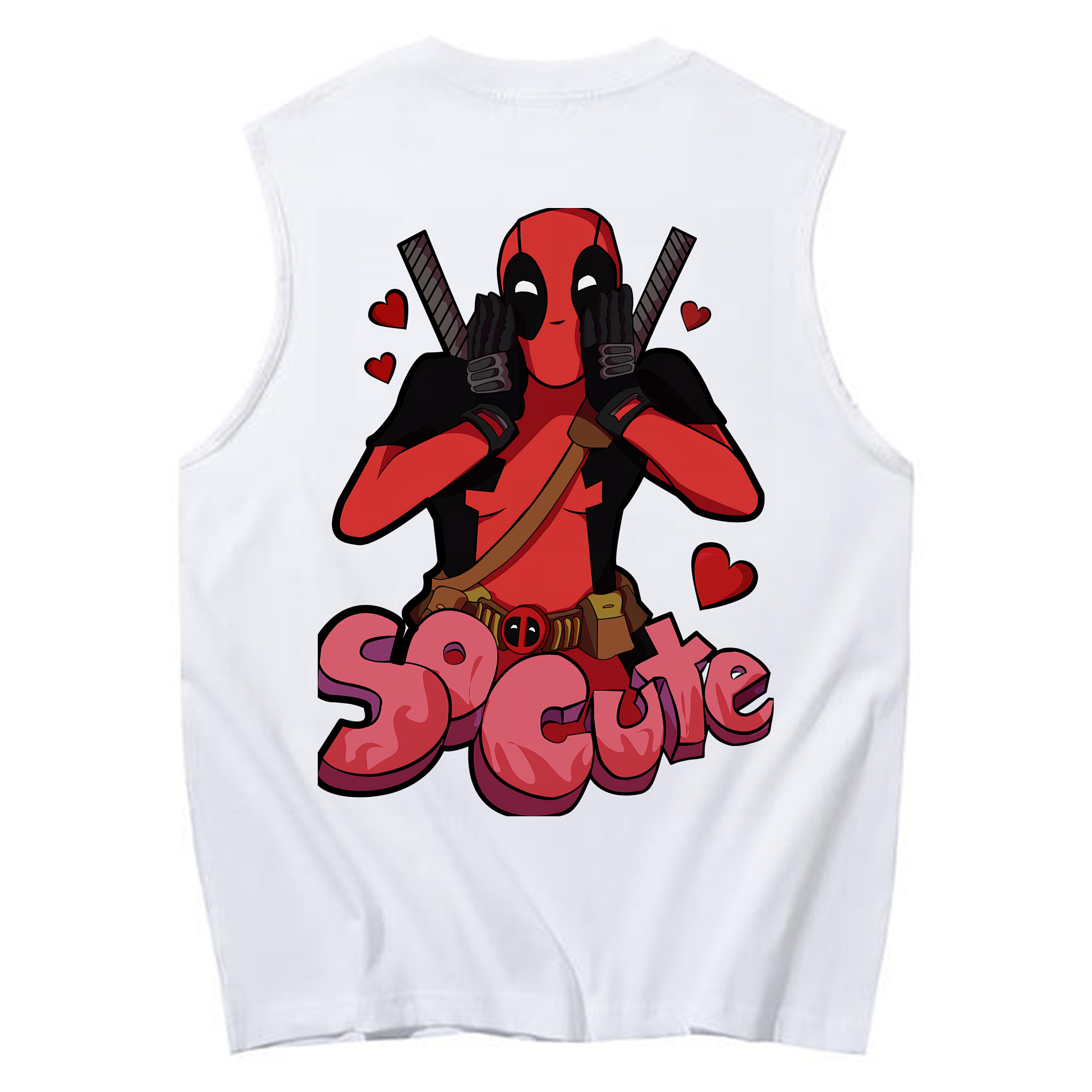 （画像用） Deadpool デッドプール コットン100％タンクトップ（背面プリント）