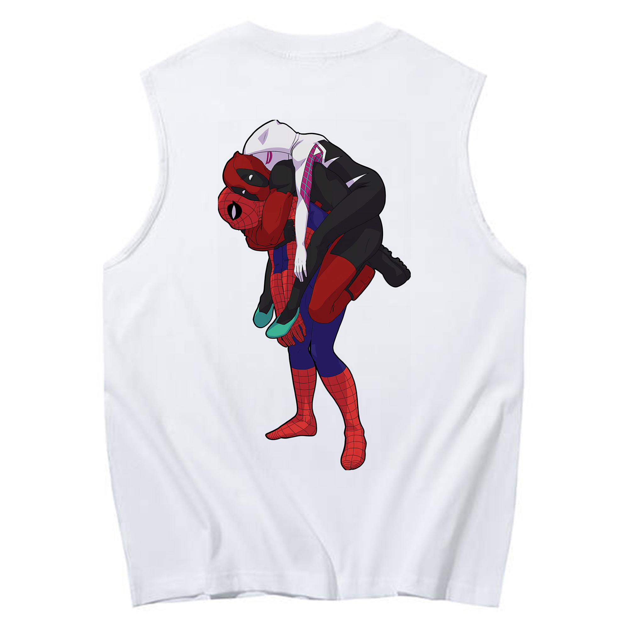 （画像用） Deadpool デッドプール コットン100％タンクトップ（背面プリント）